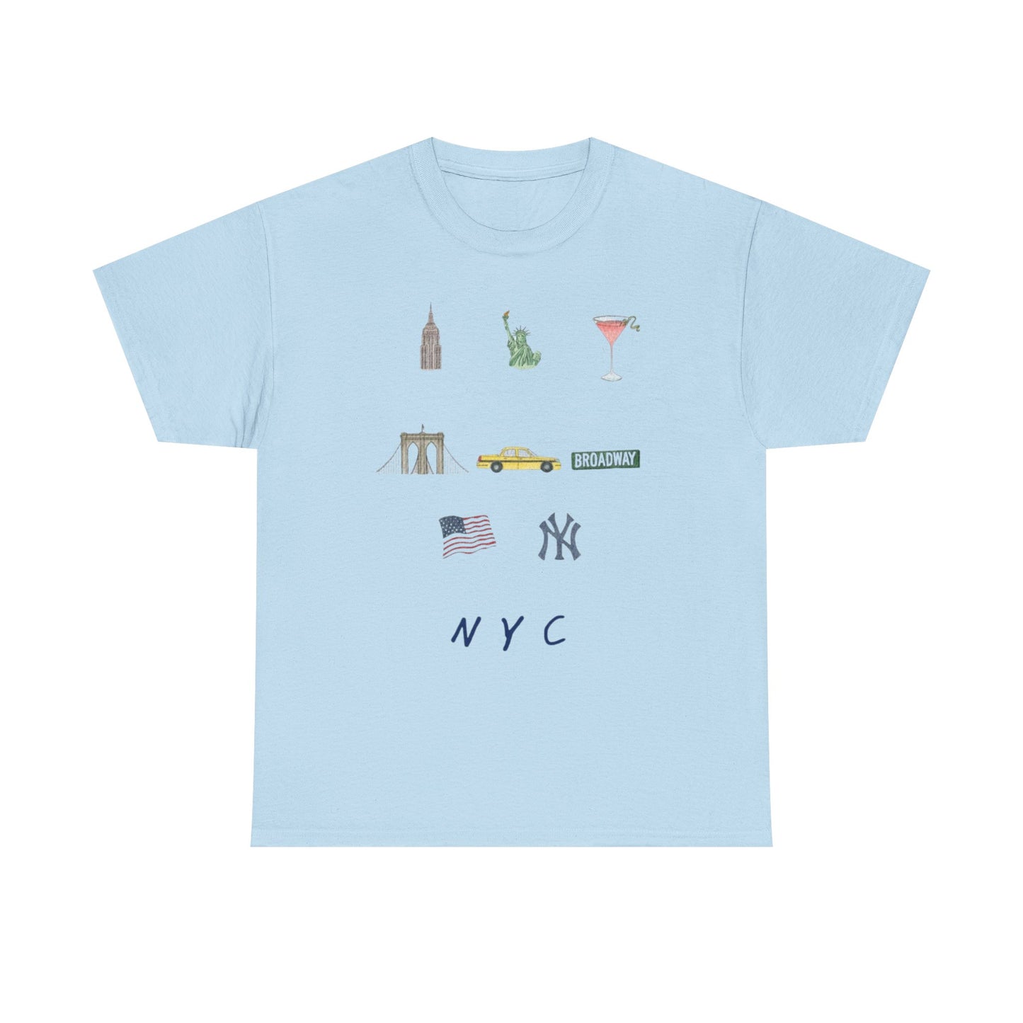 NYC Icons T-Shirt — Minimal New York City Landmarks Tee