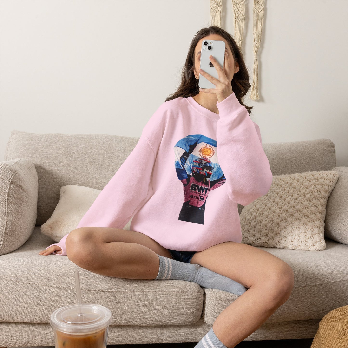Franco Colapinto With Argentinian Flag Crewneck Sweatshirt