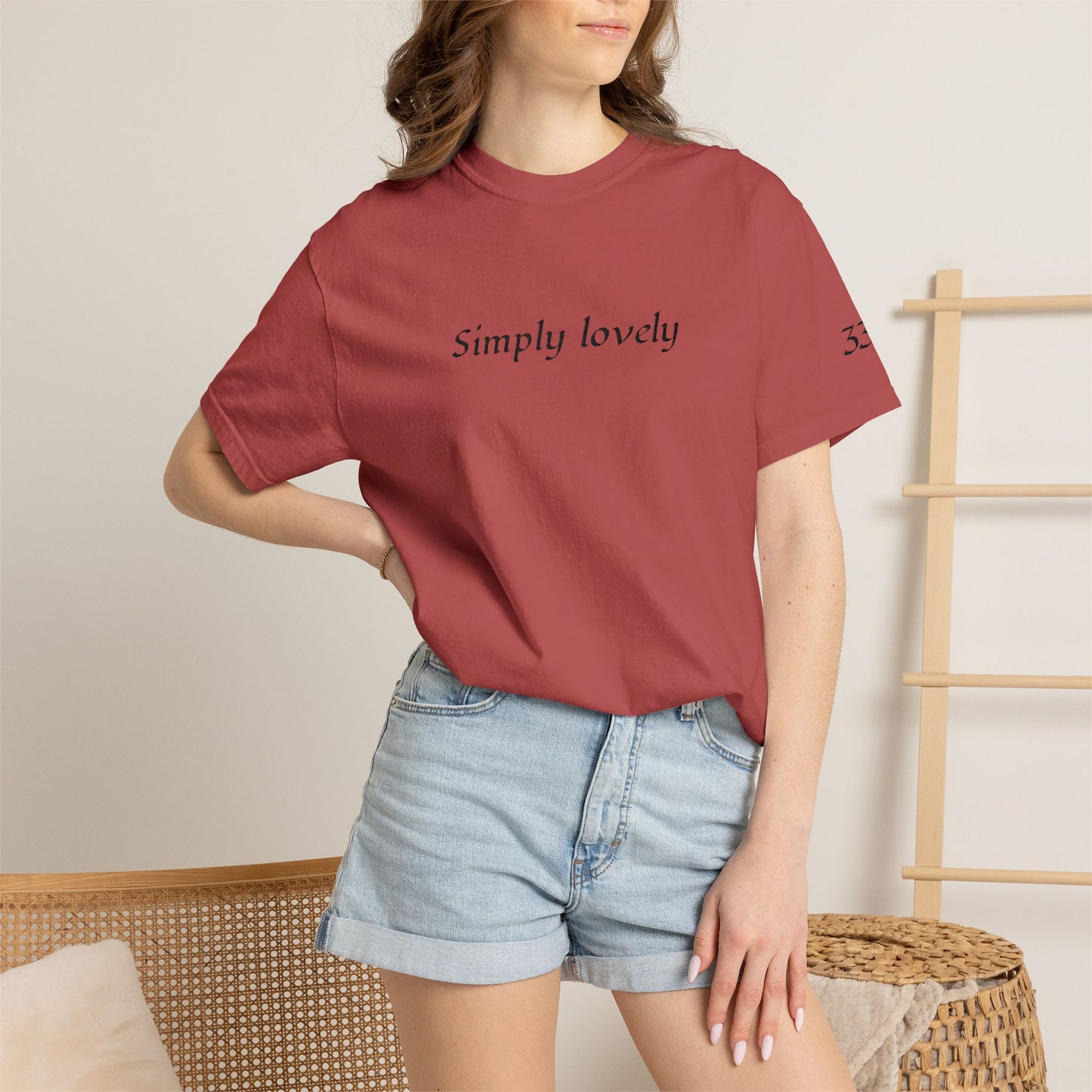 Simply Lovely Emroidered T-Shirt with 333 Angel Number