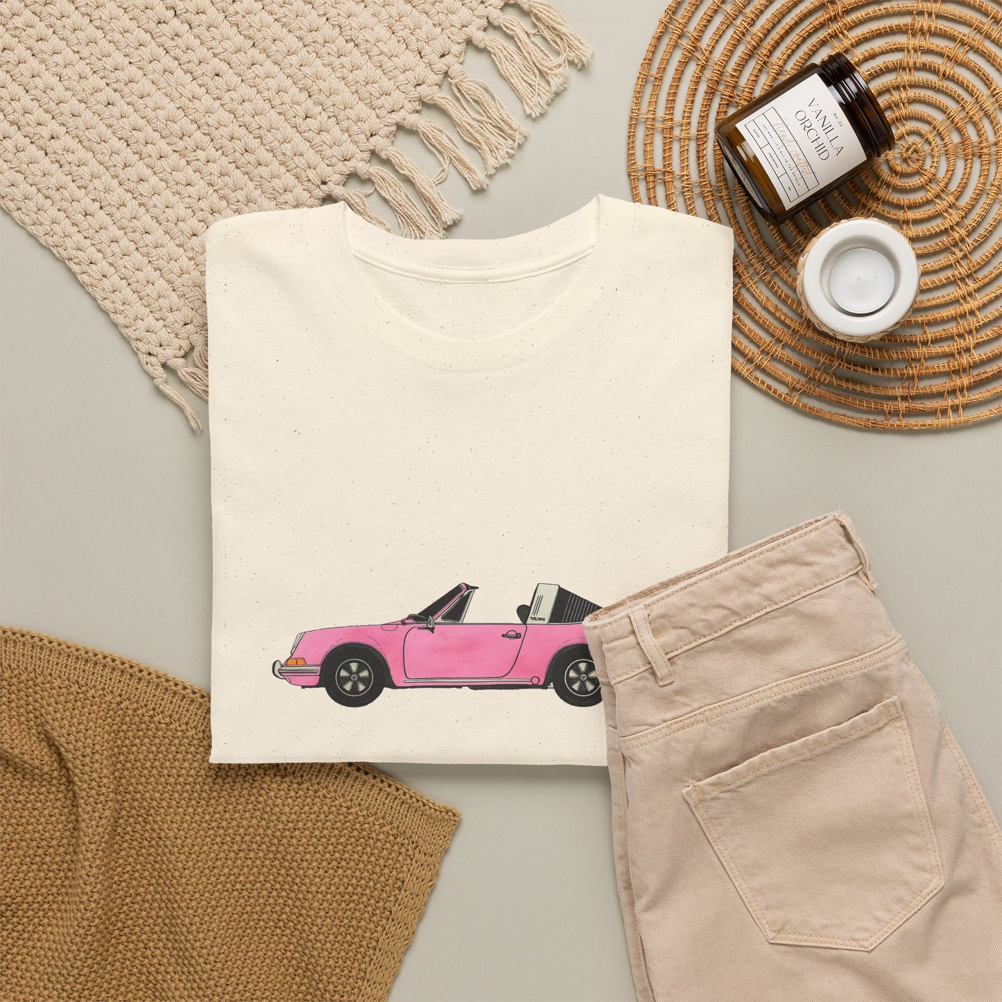Classic Pink Convertible Car Tee