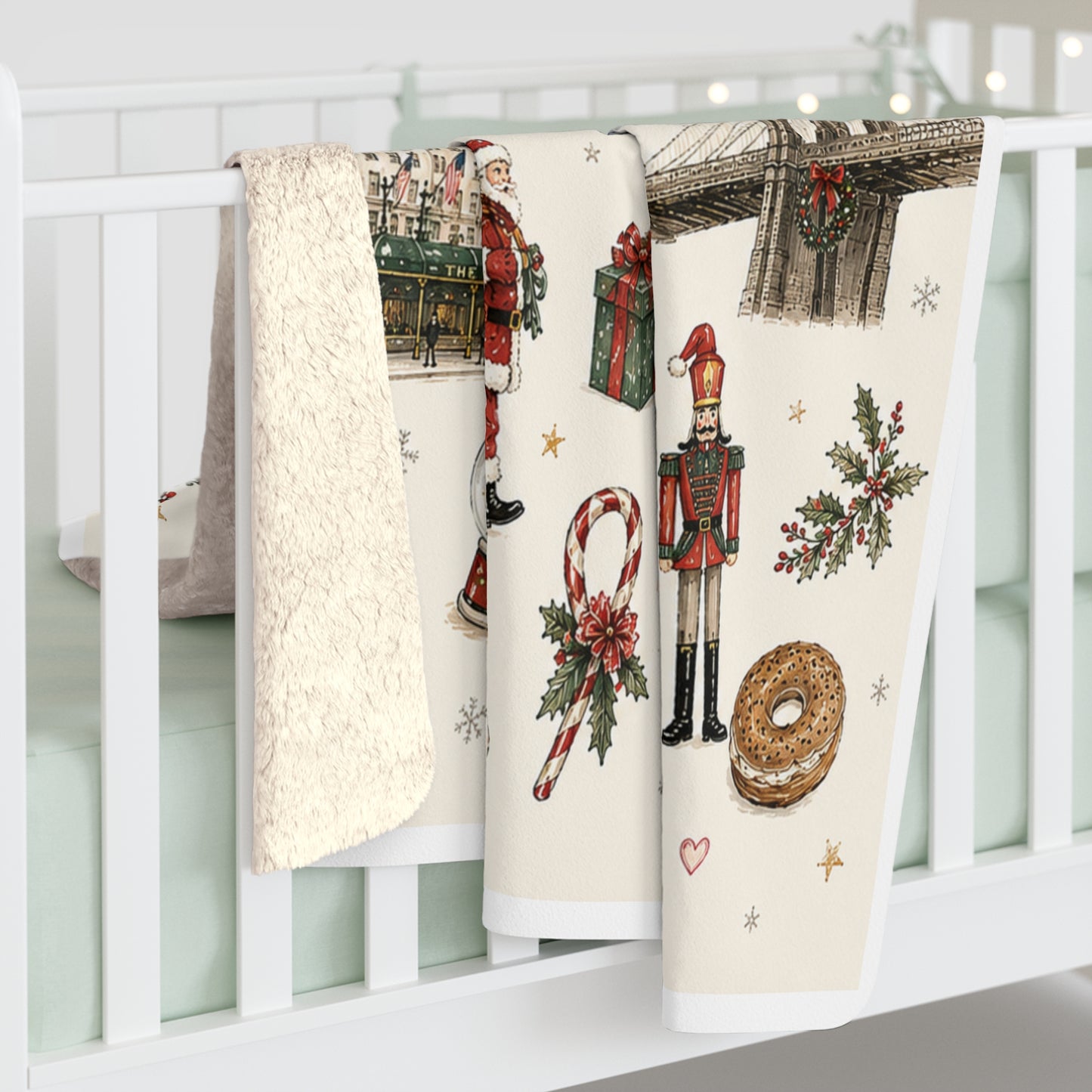 Christmas in New York Fleece Blanket