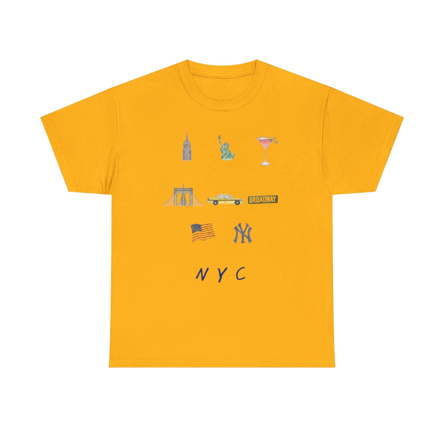 NYC Icons T-Shirt — Minimal New York City Landmarks Tee