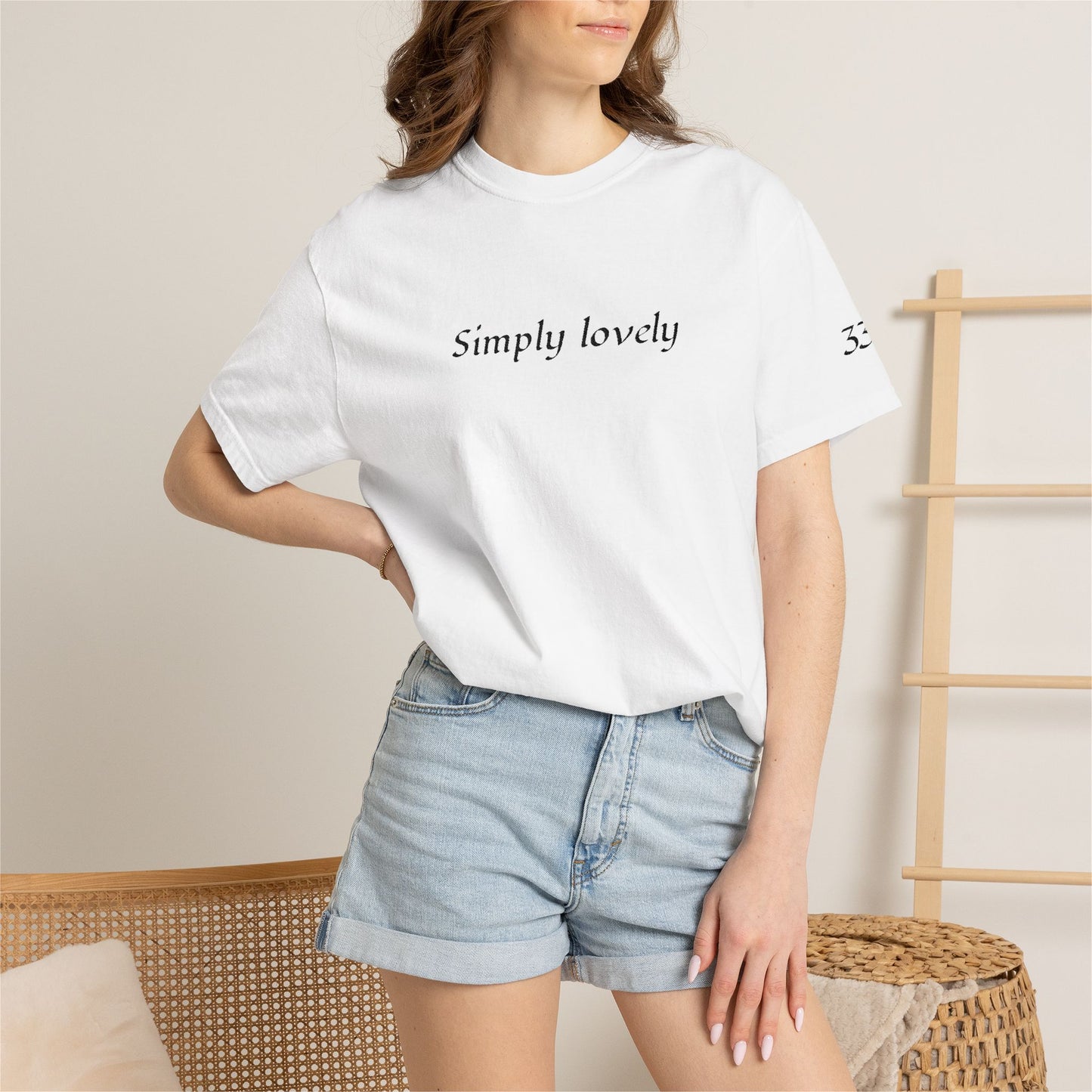 Simply Lovely Emroidered T-Shirt with 333 Angel Number