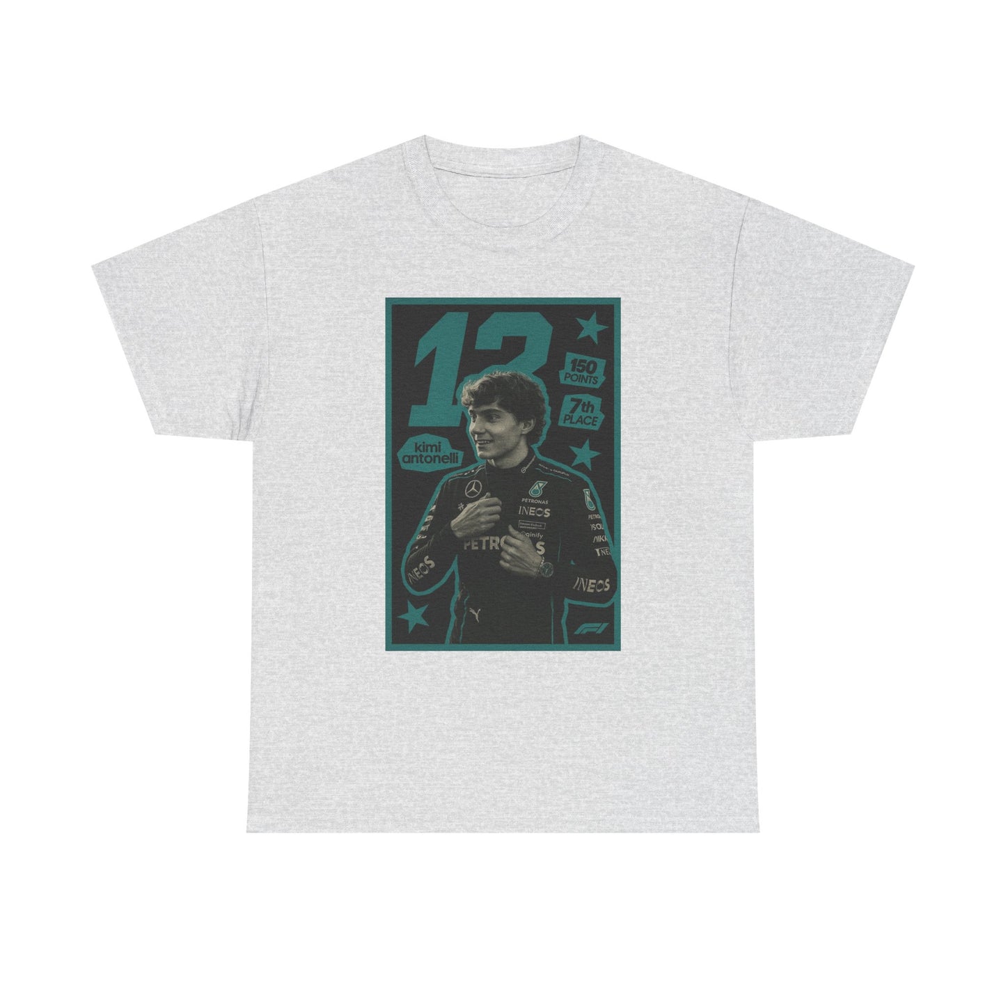 Kimi Antonelli Racing Driver Poster Tee | Motorsport Graphic Shirt