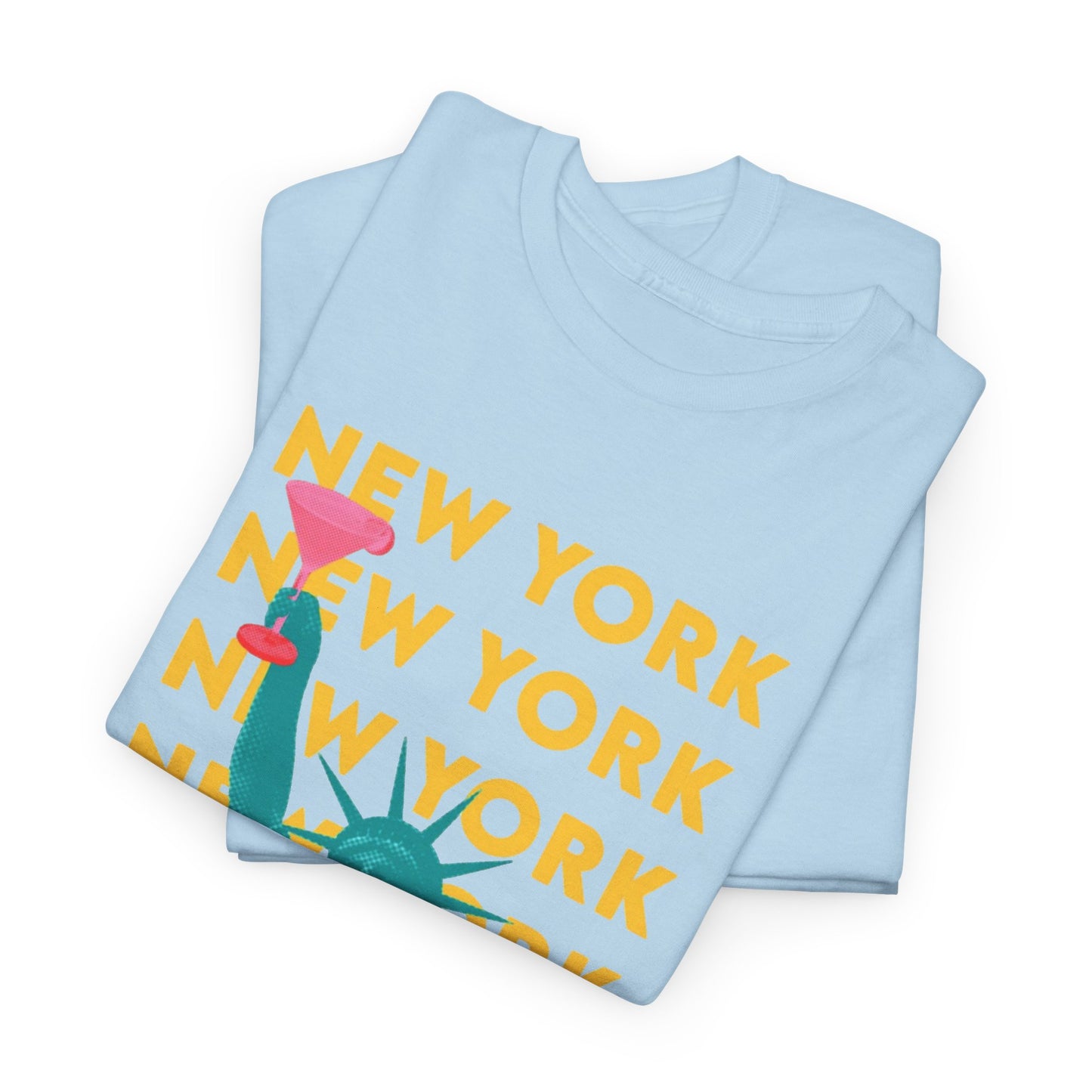 Liberty Statue Pop Art Tee | New York repeat text, Statue of Liberty graphic