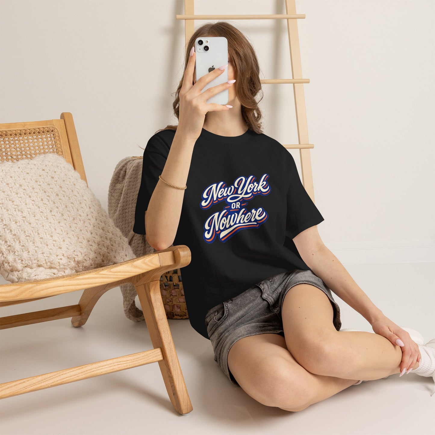 New York or Nowhere T-Shirt | Vintage Script NYC Tee