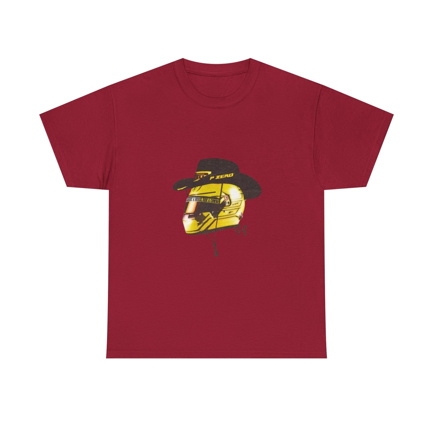 Lewis Hamilton 44 with Cowboy Hat Tee | Motorsport Western Helmet T-Shirt
