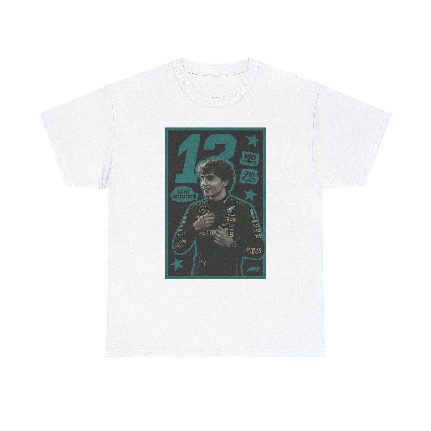 Kimi Antonelli Racing Driver Poster Tee | Motorsport Graphic Shirt
