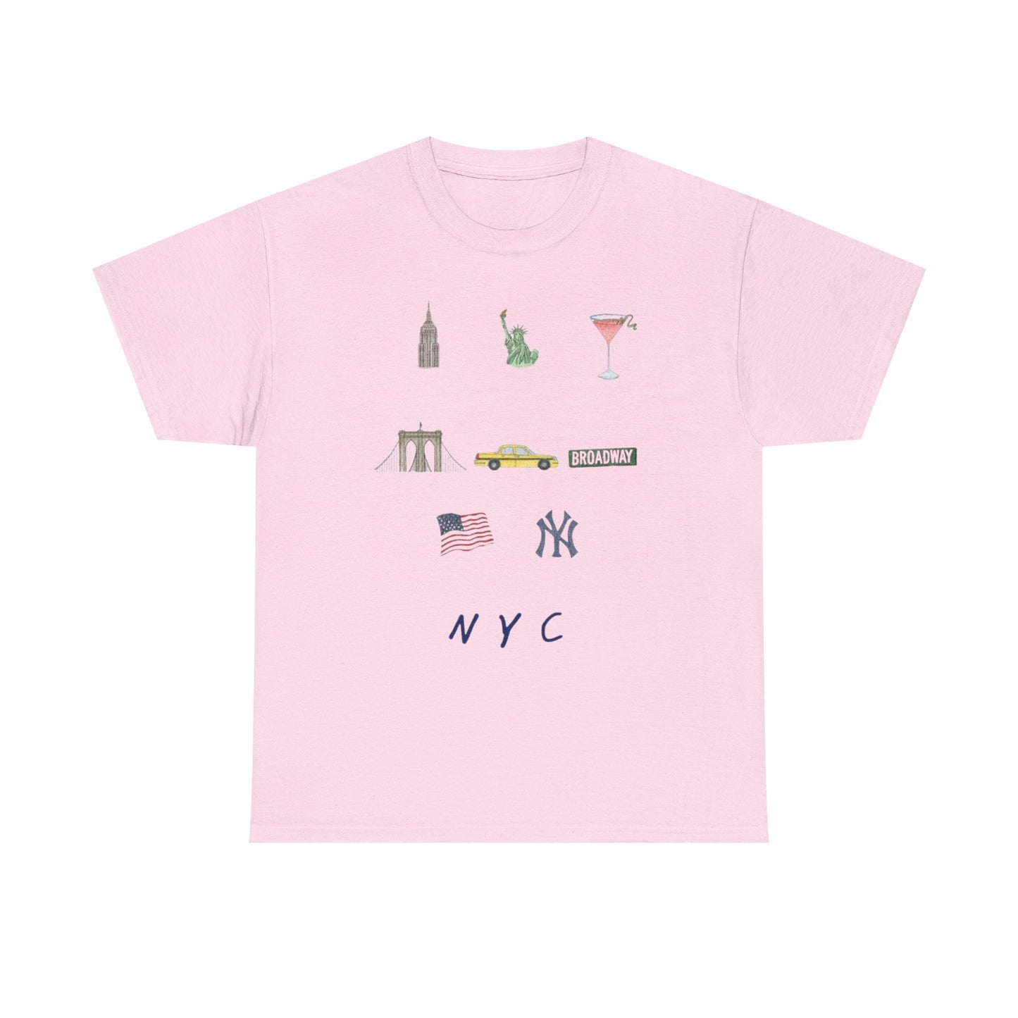 NYC Icons T-Shirt — Minimal New York City Landmarks Tee