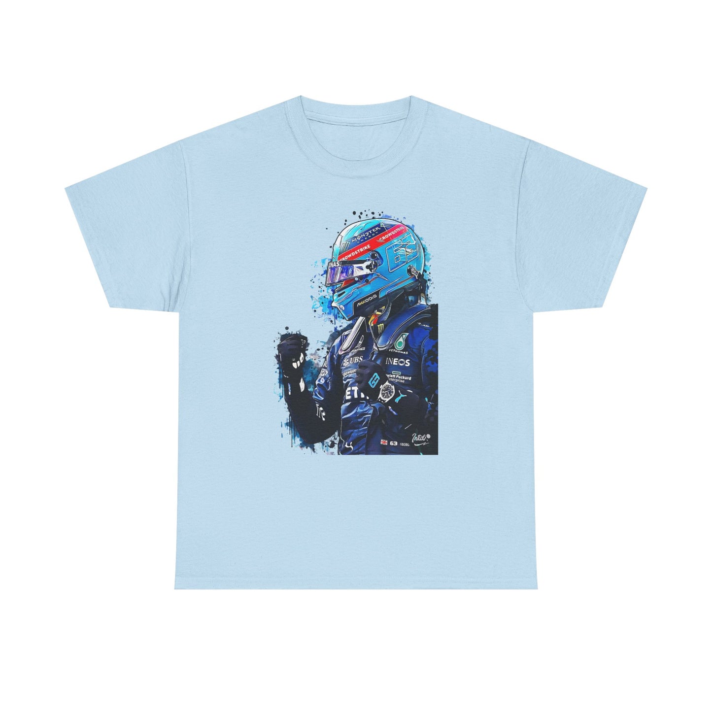 George Russell Race Helmet Driver illustration T-Shirt