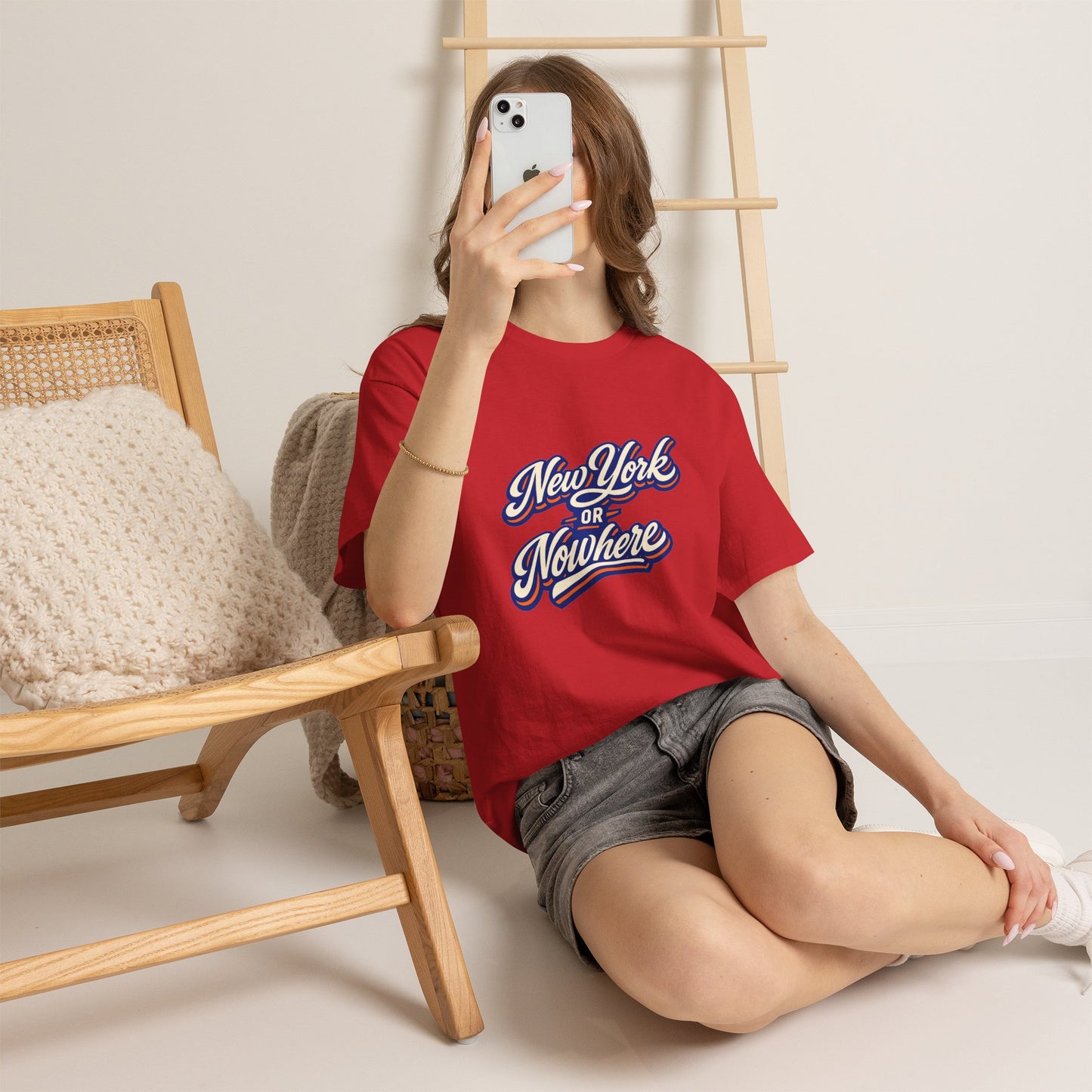 New York or Nowhere T-Shirt | Vintage Script NYC Tee