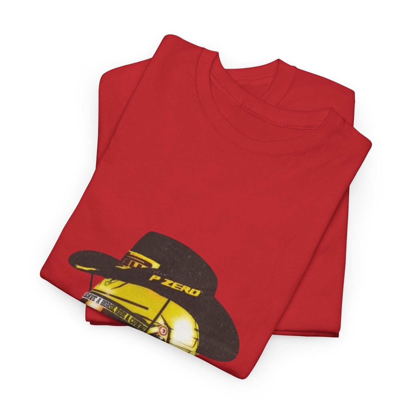 Lewis Hamilton 44 with Cowboy Hat Tee | Motorsport Western Helmet T-Shirt