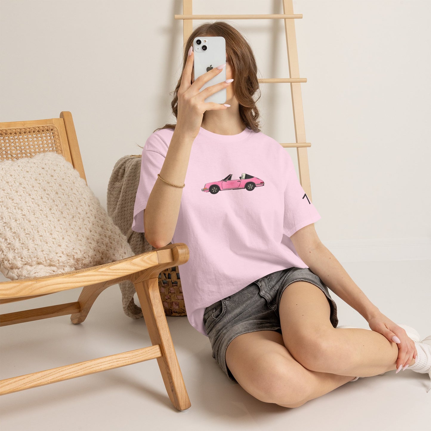 Classic Pink Convertible Car Tee