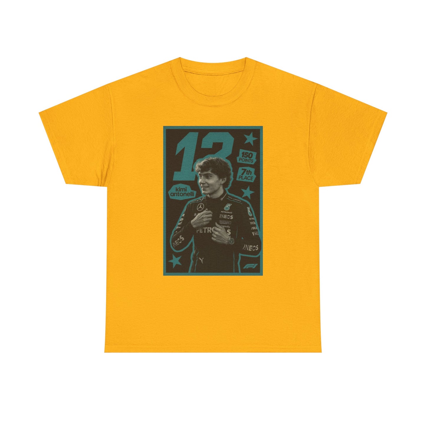 Kimi Antonelli Racing Driver Poster Tee | Motorsport Graphic Shirt