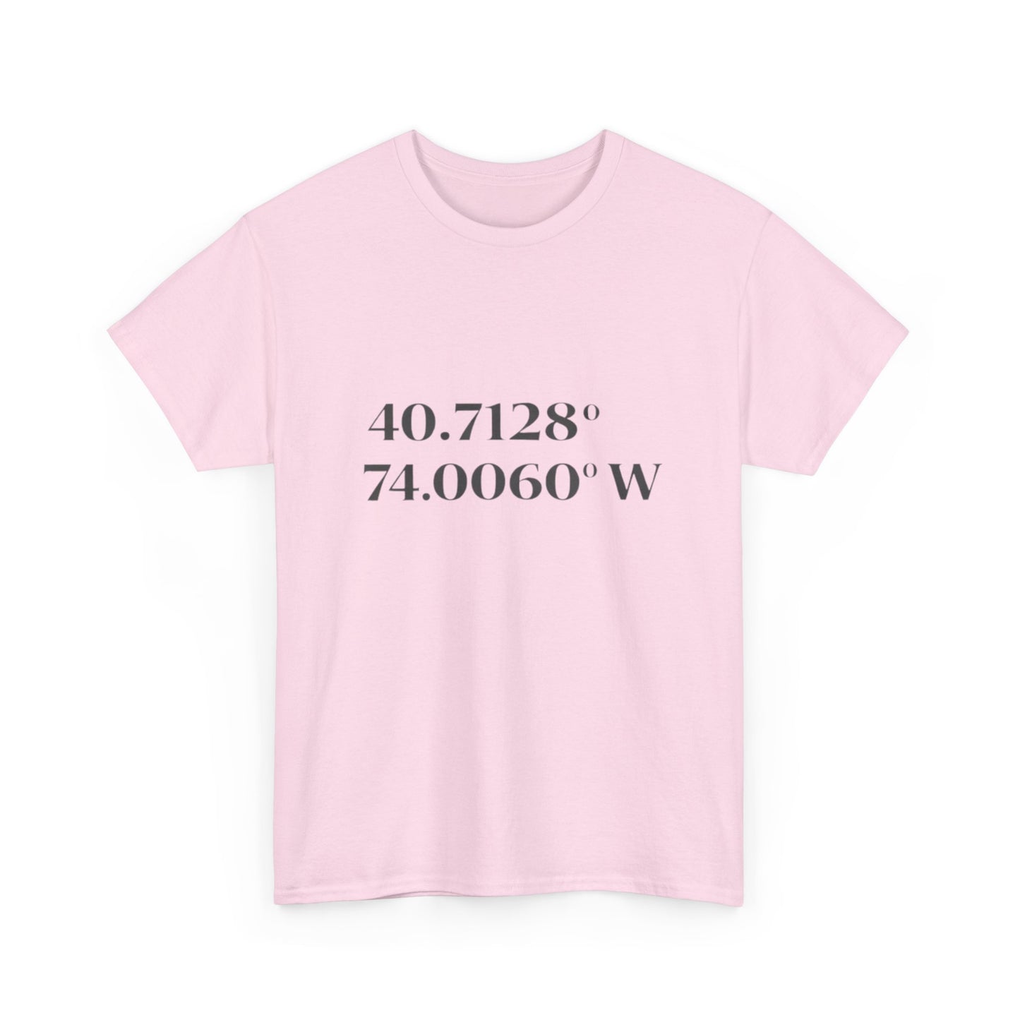 Coordinates Tee — 40.7128 N 74.0060 W Minimalist NYC T-Shirt
