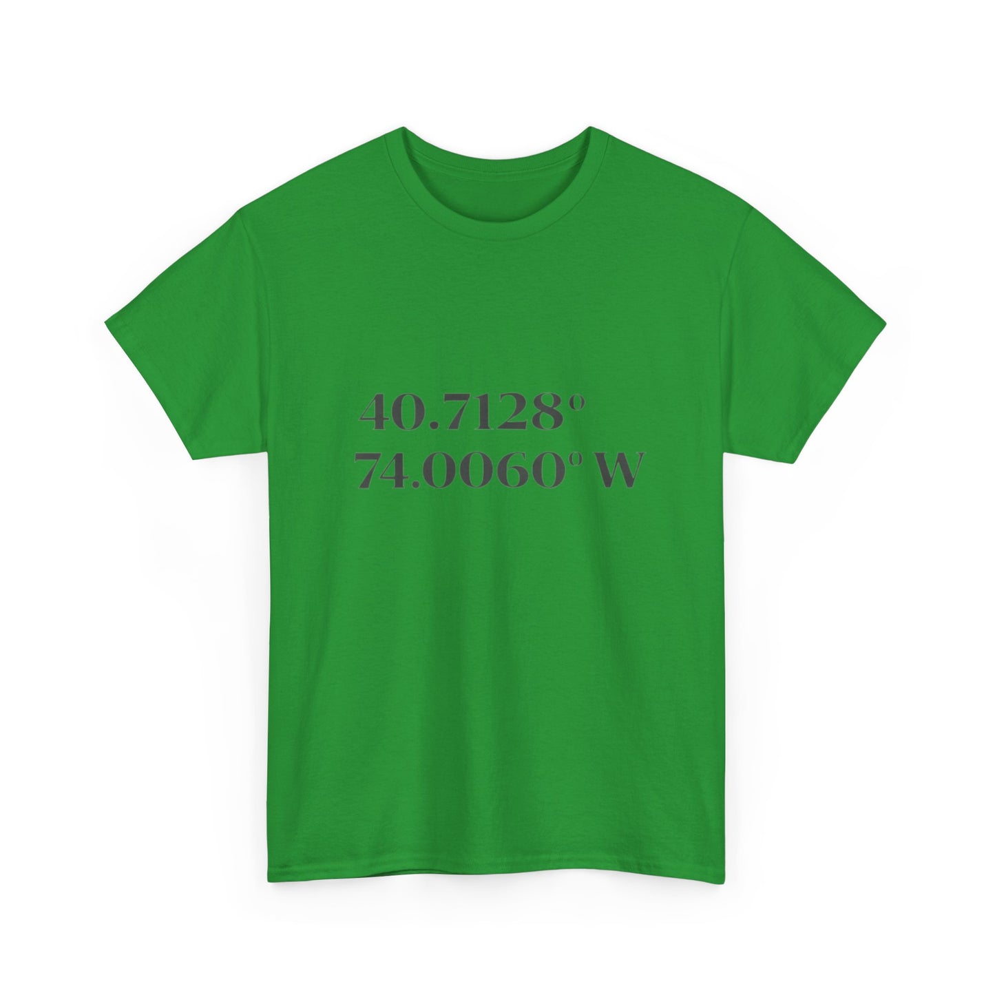 Coordinates Tee — 40.7128 N 74.0060 W Minimalist NYC T-Shirt
