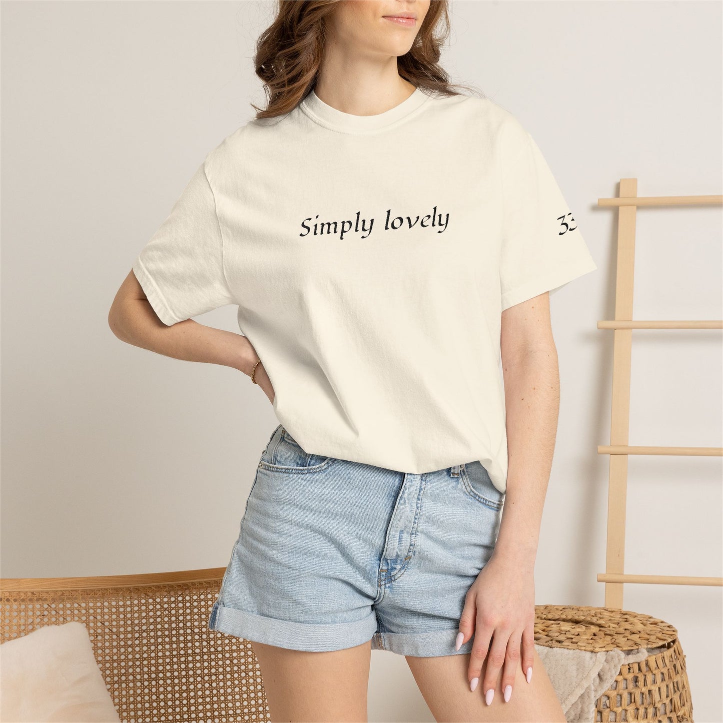 Simply Lovely Emroidered T-Shirt with 333 Angel Number