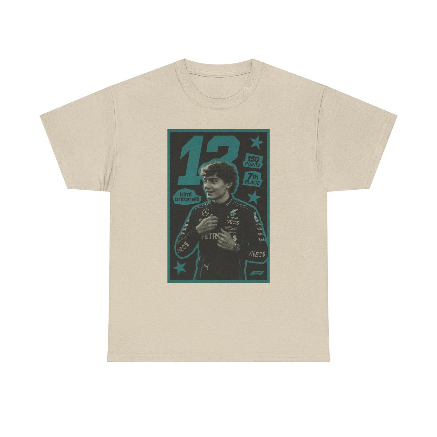 Kimi Antonelli Racing Driver Poster Tee | Motorsport Graphic Shirt