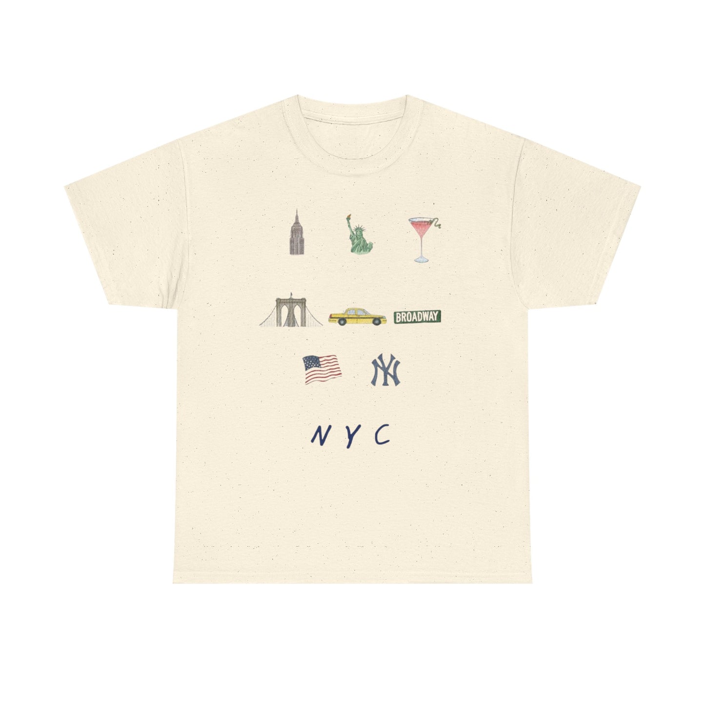NYC Icons T-Shirt — Minimal New York City Landmarks Tee
