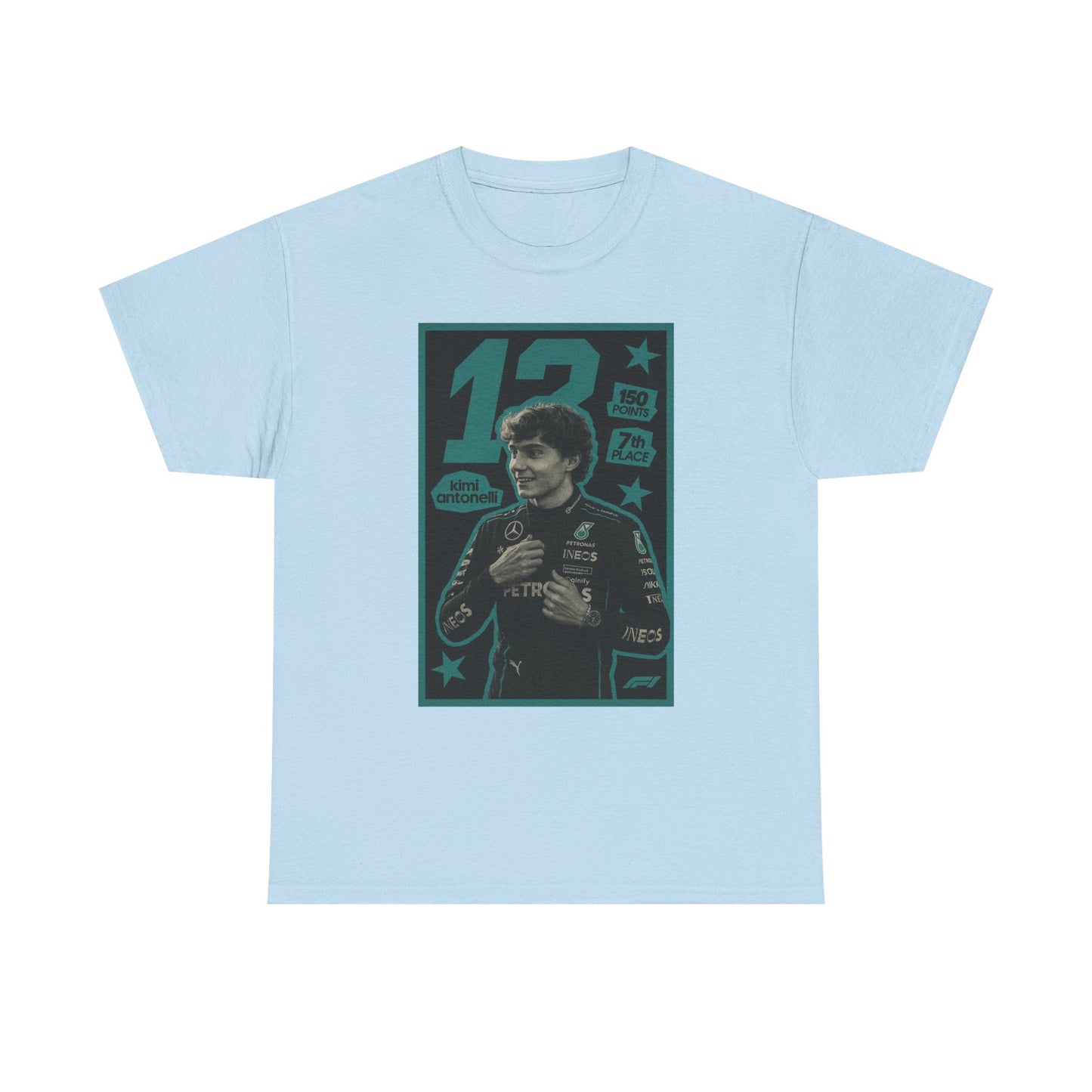 Kimi Antonelli Racing Driver Poster Tee | Motorsport Graphic Shirt