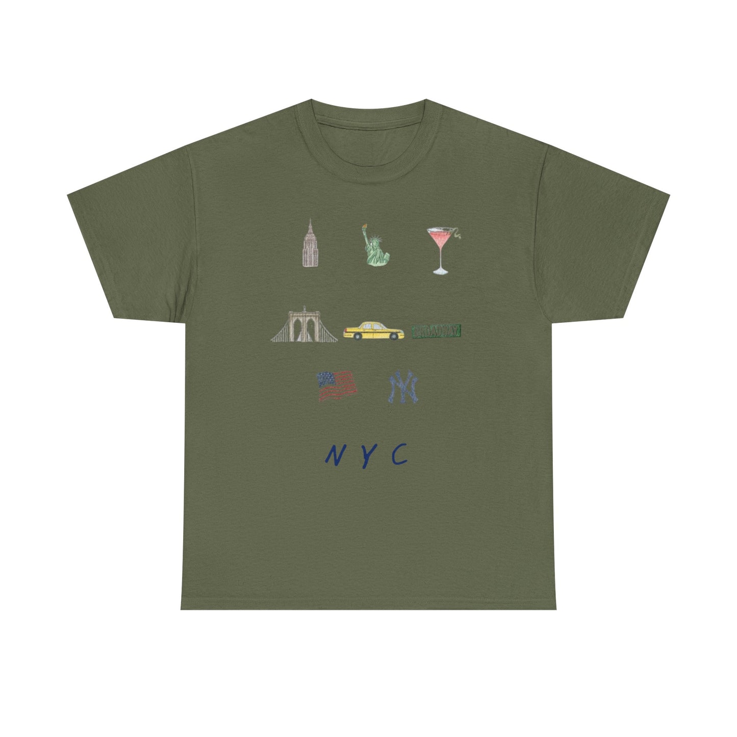 NYC Icons T-Shirt — Minimal New York City Landmarks Tee