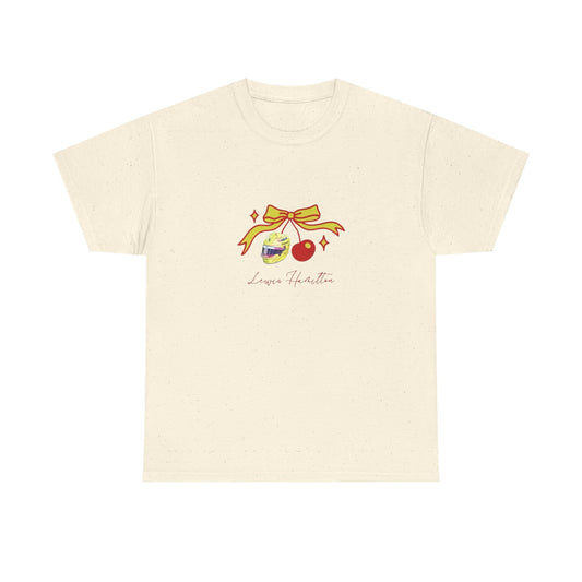 Lewis Hamilton Ribbon Ornament Tee | Cute Glass Baubles Illustration