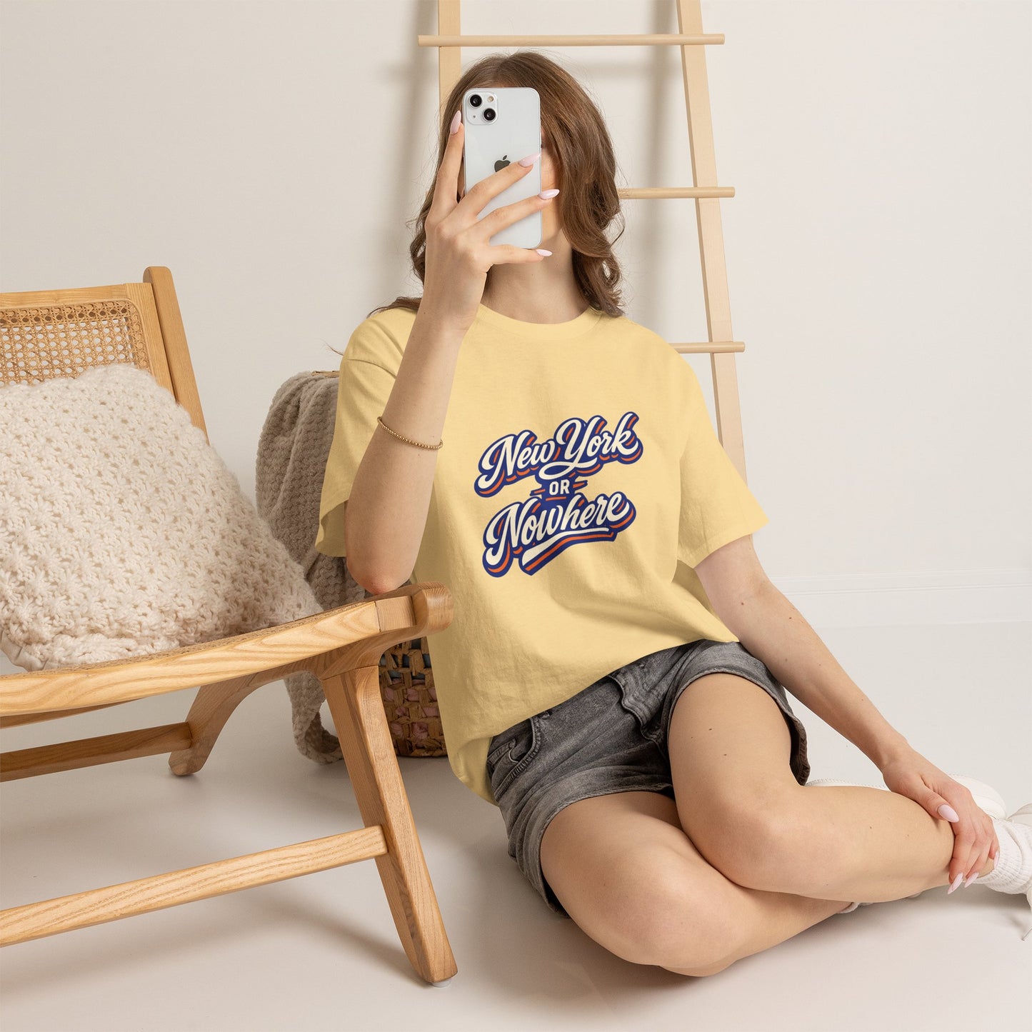 New York or Nowhere T-Shirt | Vintage Script NYC Tee