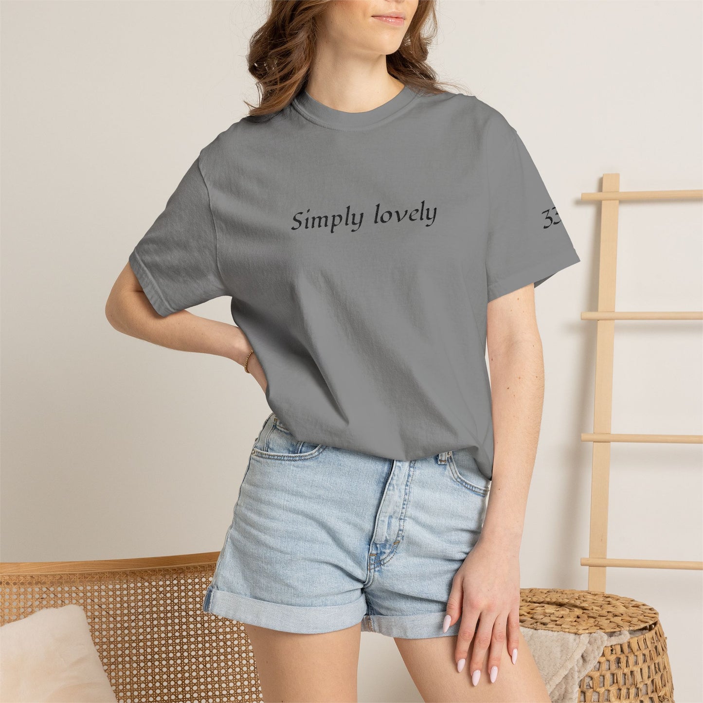 Simply Lovely Emroidered T-Shirt with 333 Angel Number