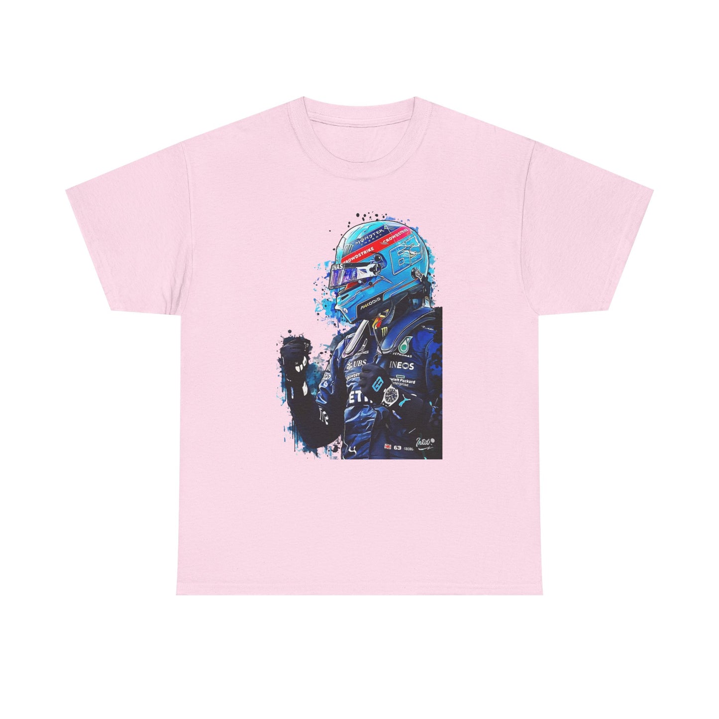George Russell Race Helmet Driver illustration T-Shirt