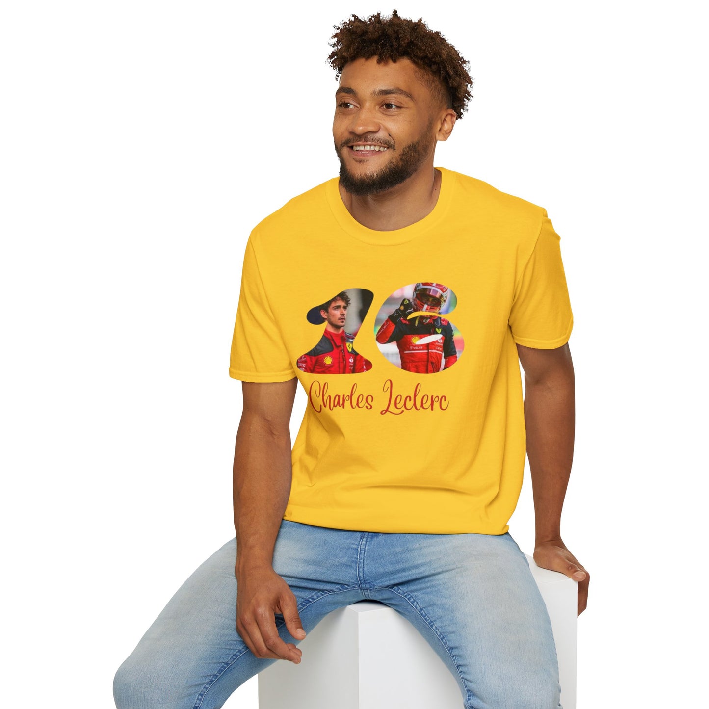 Charles Leclerc Photo Collage T-Shirt | F1 Racing Driver Tee