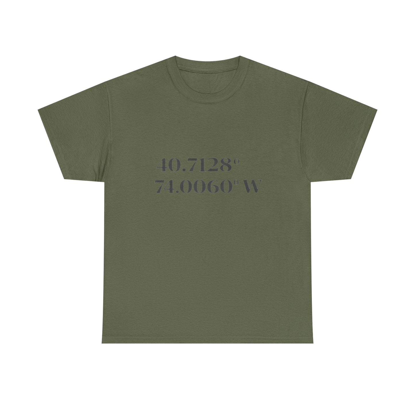 Coordinates Tee — 40.7128 N 74.0060 W Minimalist NYC T-Shirt