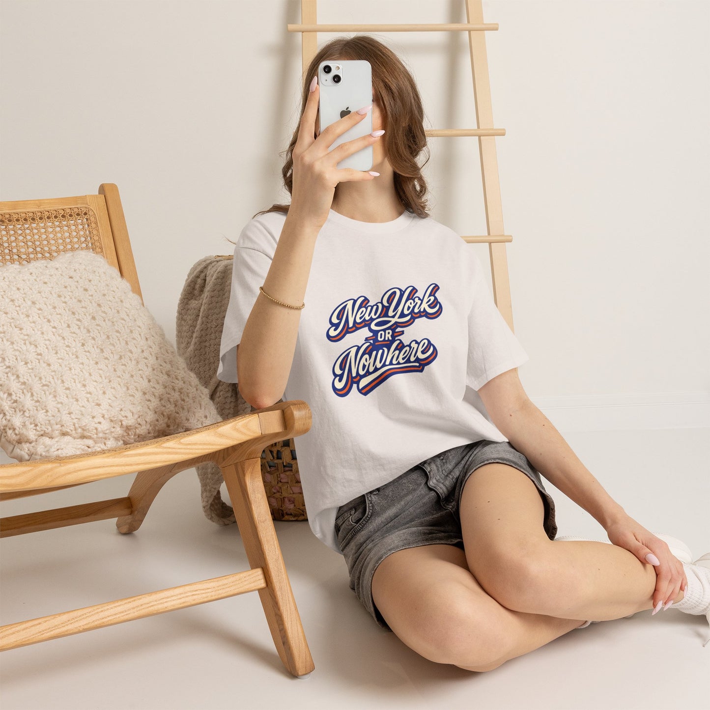 New York or Nowhere T-Shirt | Vintage Script NYC Tee
