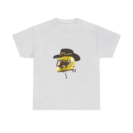 Lewis Hamilton 44 with Cowboy Hat Tee | Motorsport Western Helmet T-Shirt