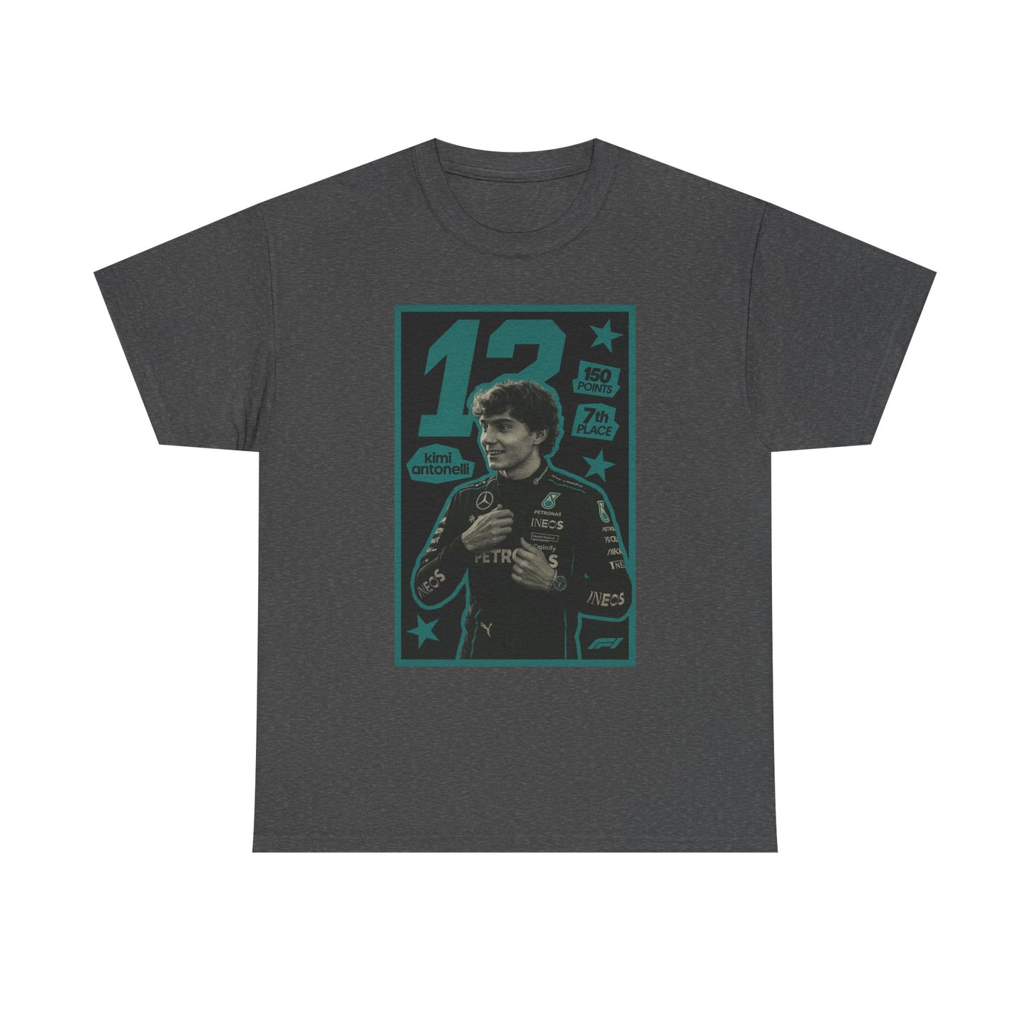 Kimi Antonelli Racing Driver Poster Tee | Motorsport Graphic Shirt