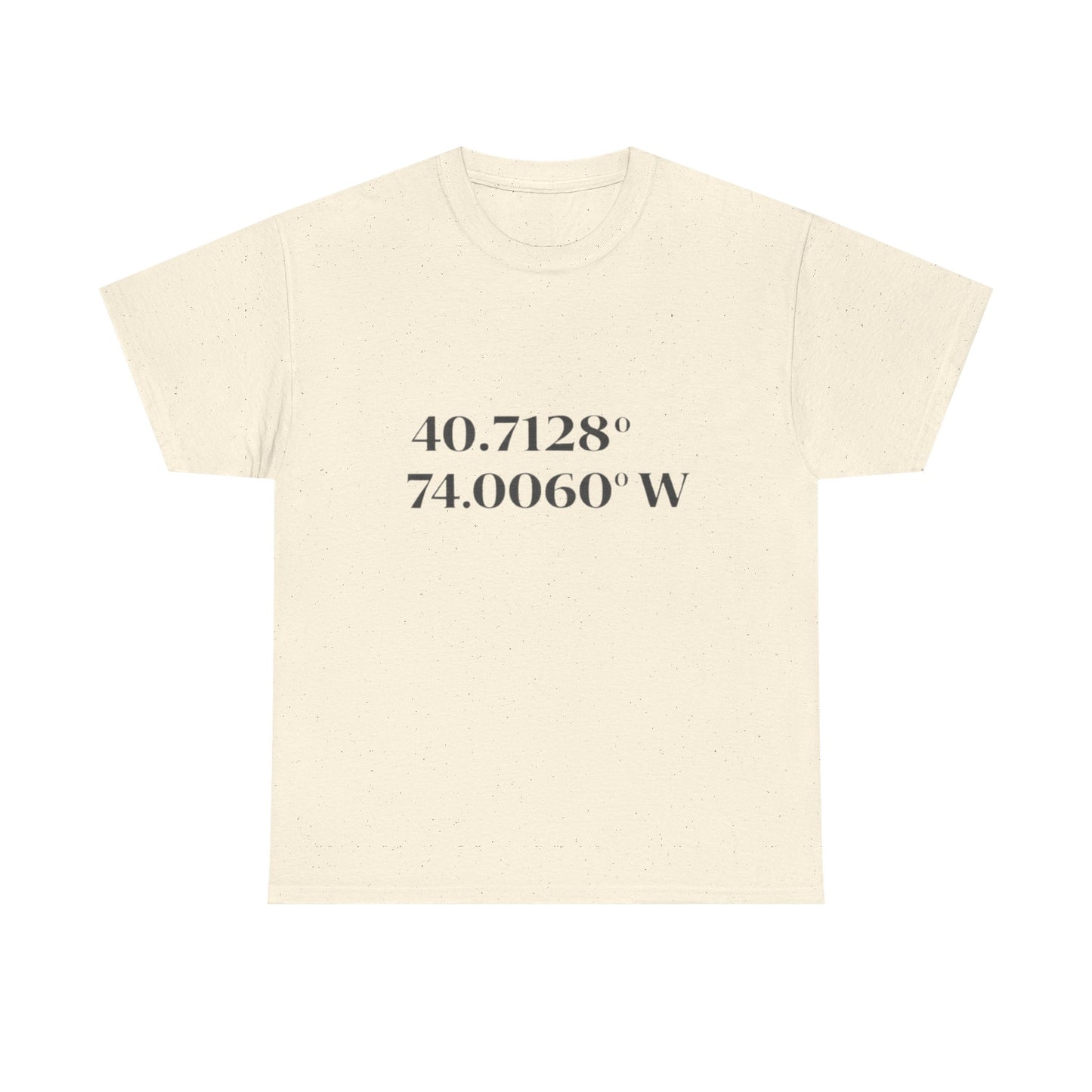 Coordinates Tee — 40.7128 N 74.0060 W Minimalist NYC T-Shirt
