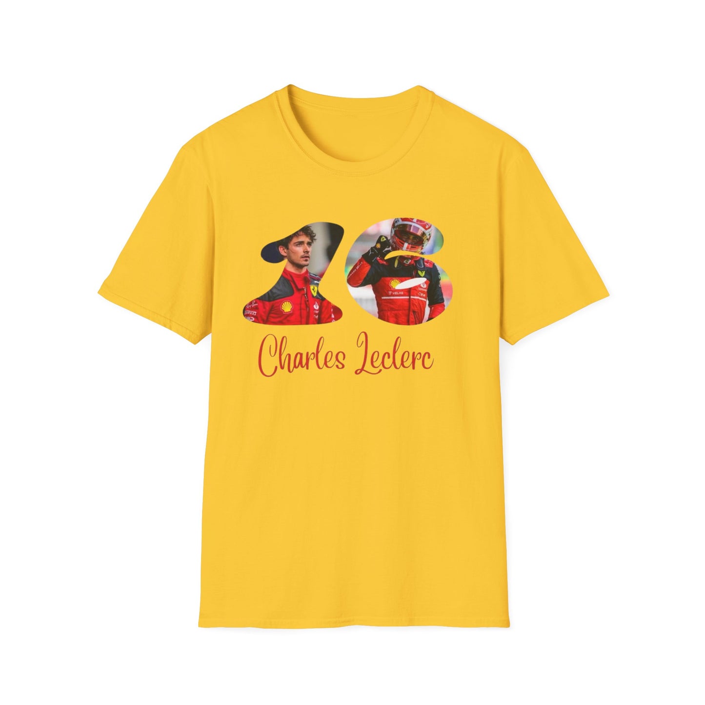Charles Leclerc Photo Collage T-Shirt | F1 Racing Driver Tee