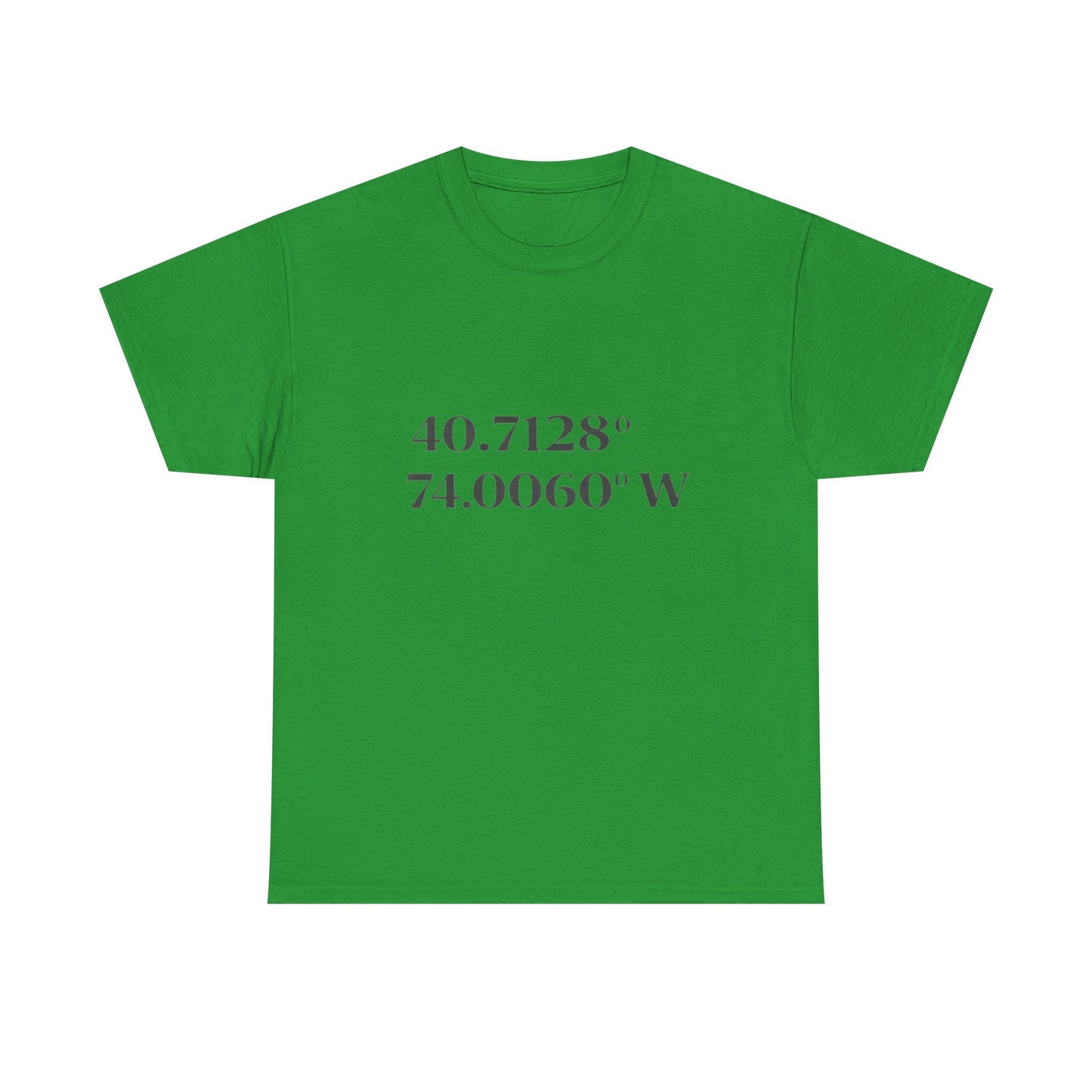 Coordinates Tee — 40.7128 N 74.0060 W Minimalist NYC T-Shirt