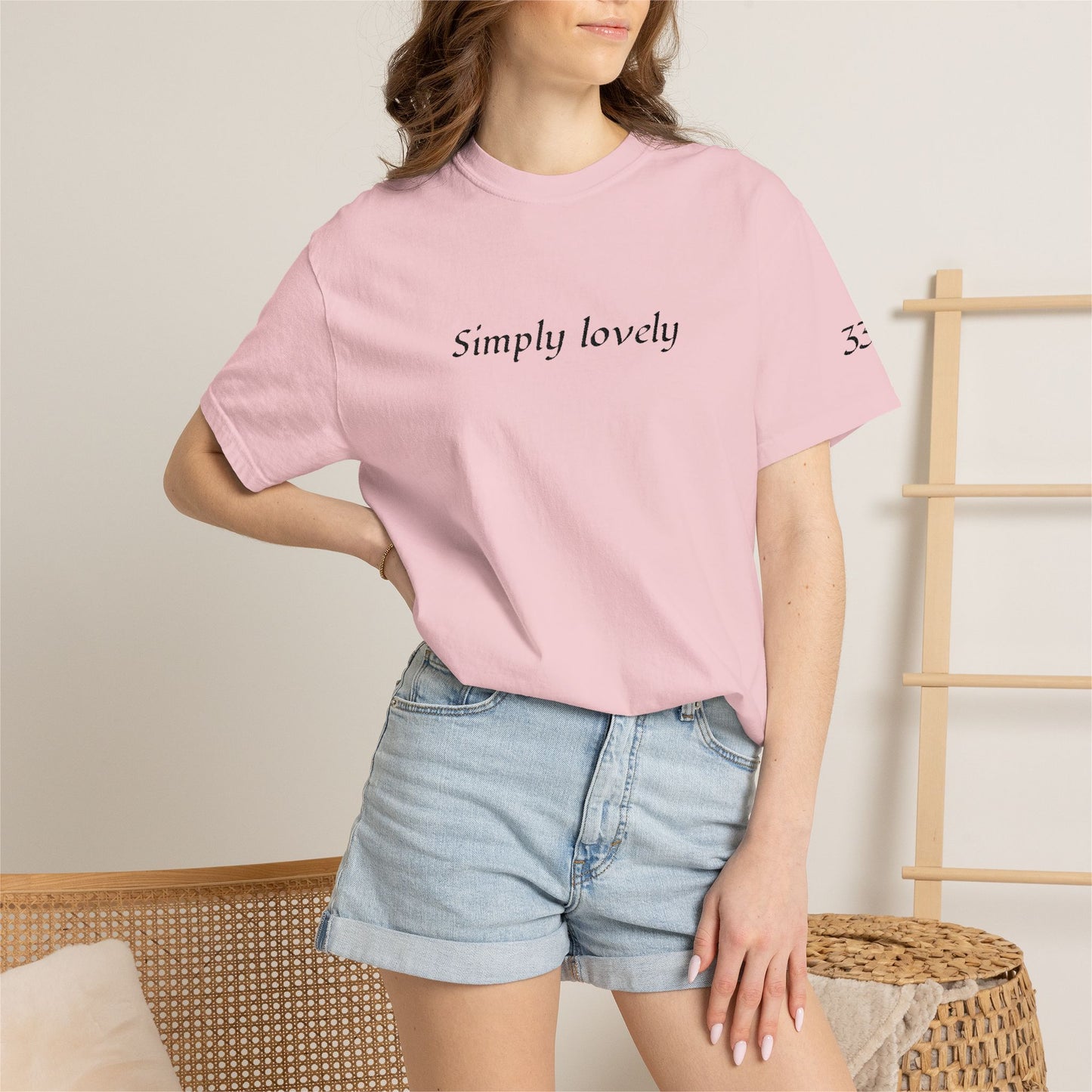 Simply Lovely Emroidered T-Shirt with 333 Angel Number