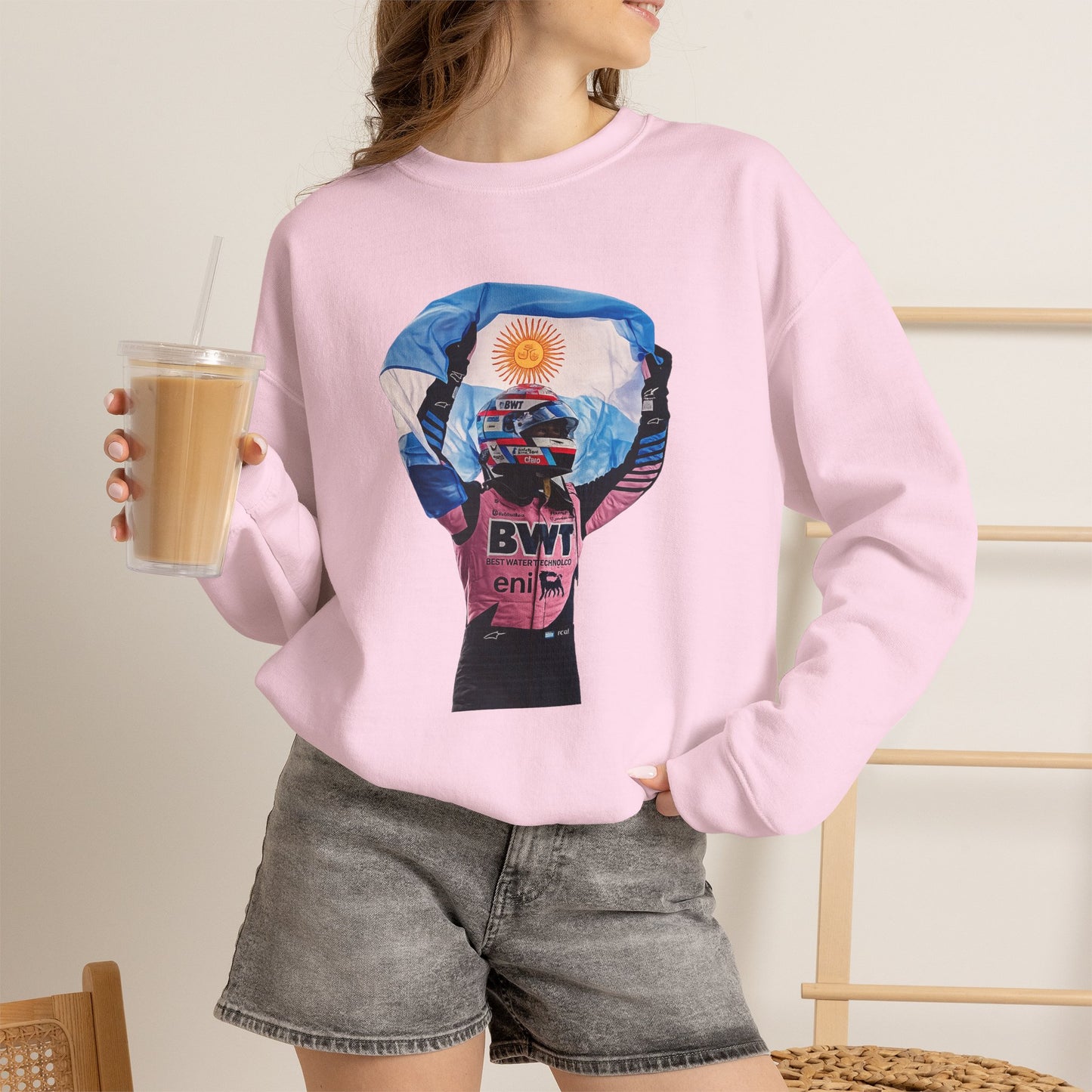 Franco Colapinto With Argentinian Flag Crewneck Sweatshirt