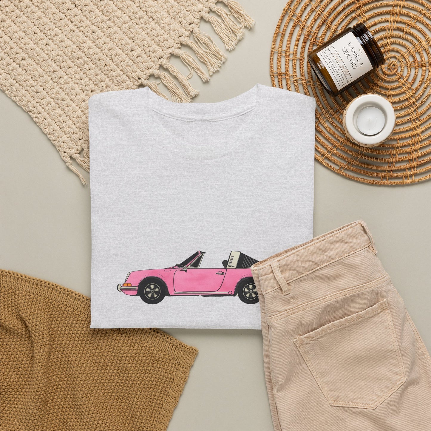 Classic Pink Convertible Car Tee