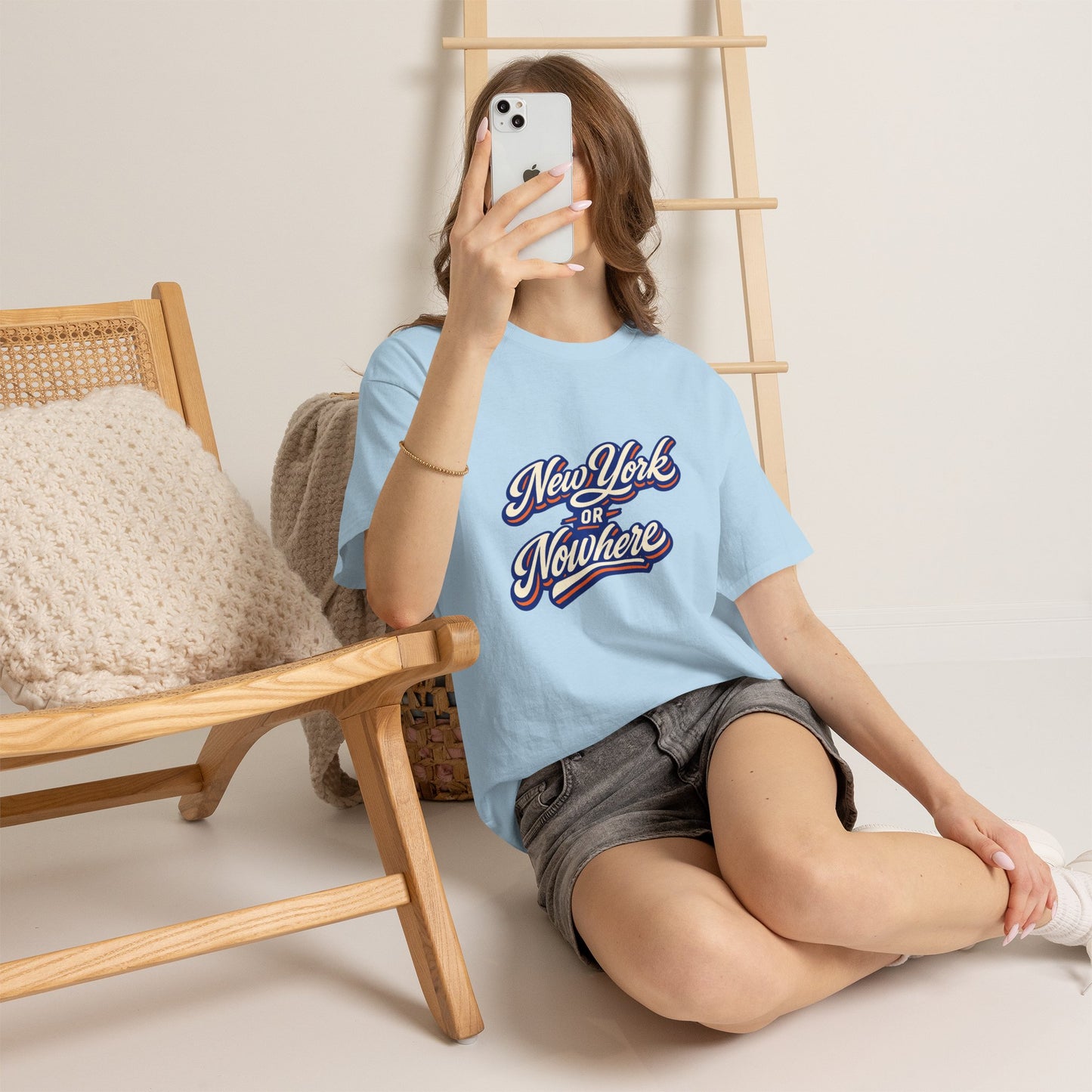 New York or Nowhere T-Shirt | Vintage Script NYC Tee