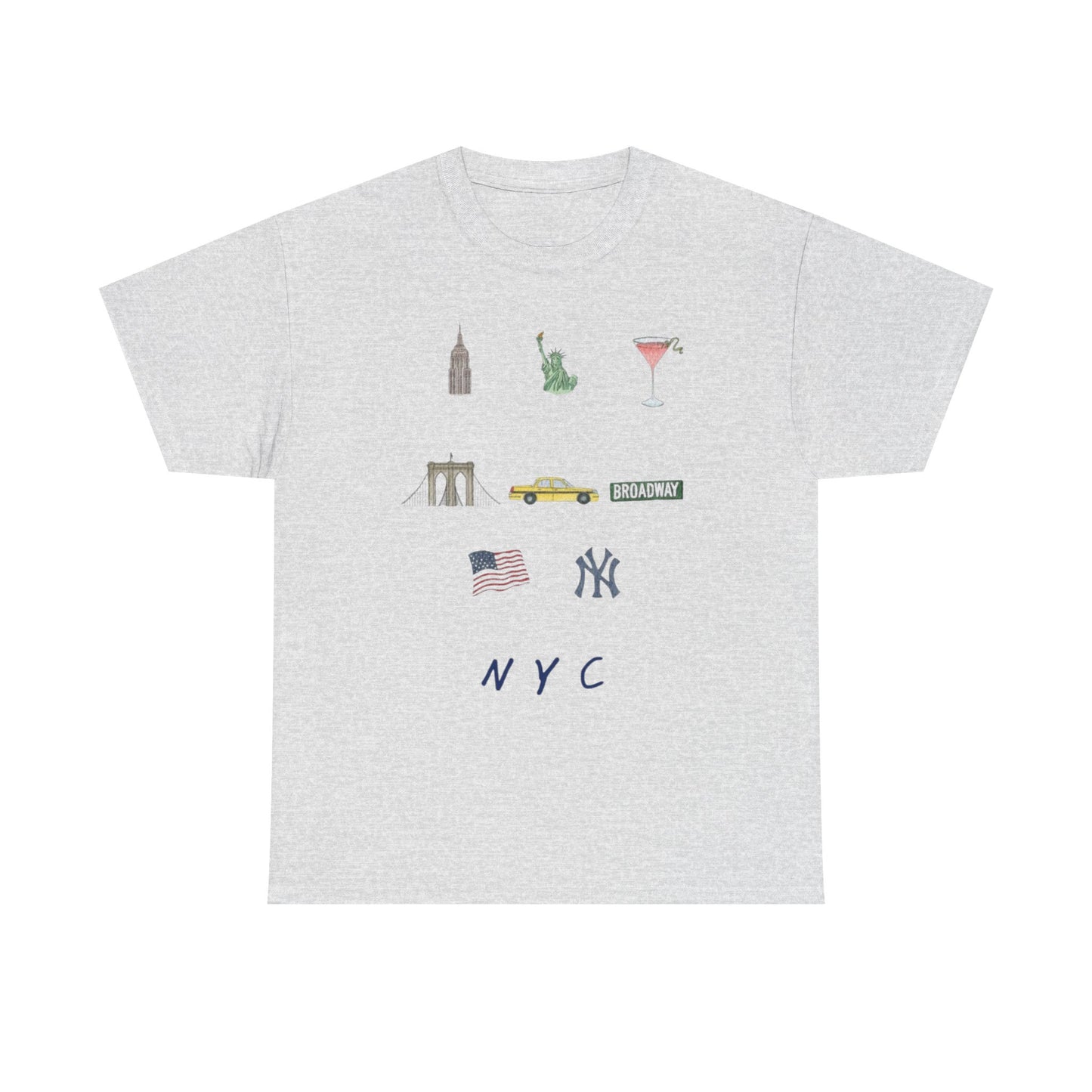 NYC Icons T-Shirt — Minimal New York City Landmarks Tee