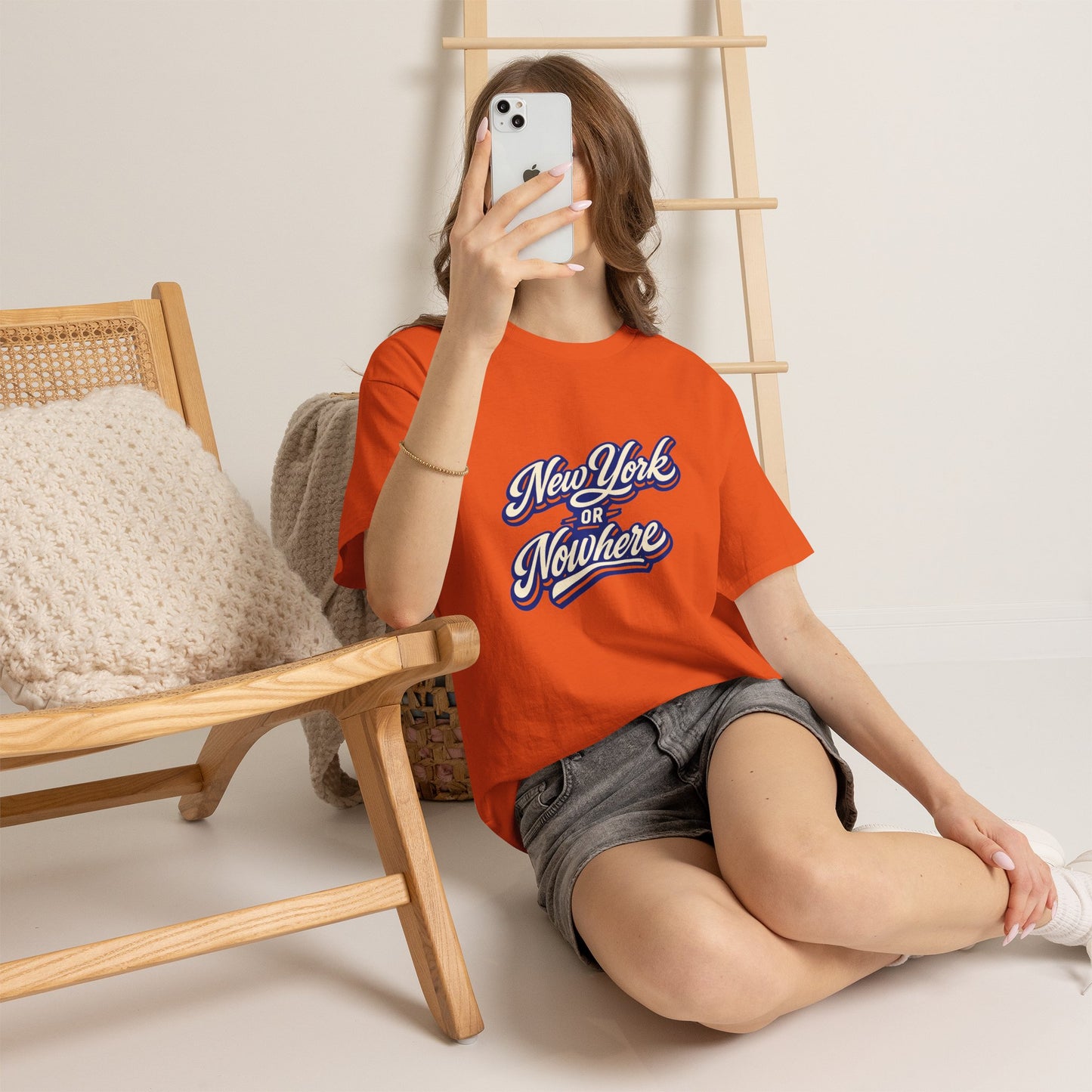 New York or Nowhere T-Shirt | Vintage Script NYC Tee
