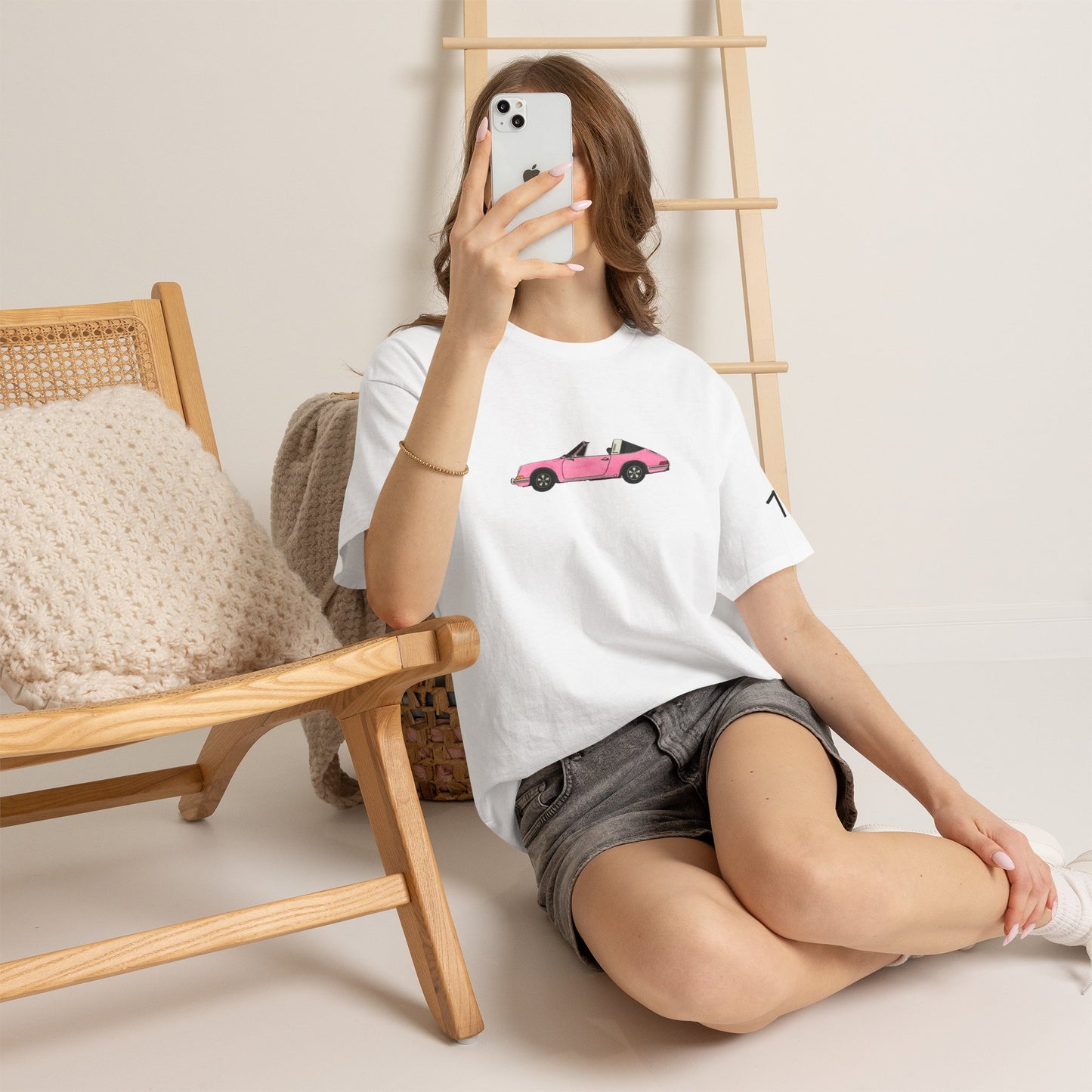 Classic Pink Convertible Car Tee
