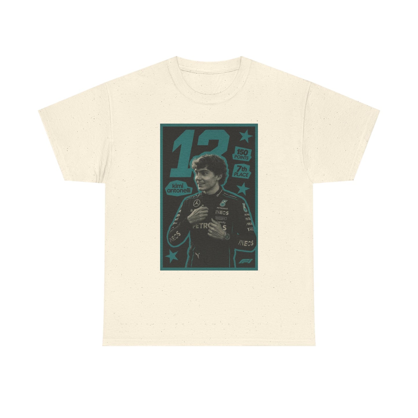 Kimi Antonelli Racing Driver Poster Tee | Motorsport Graphic Shirt