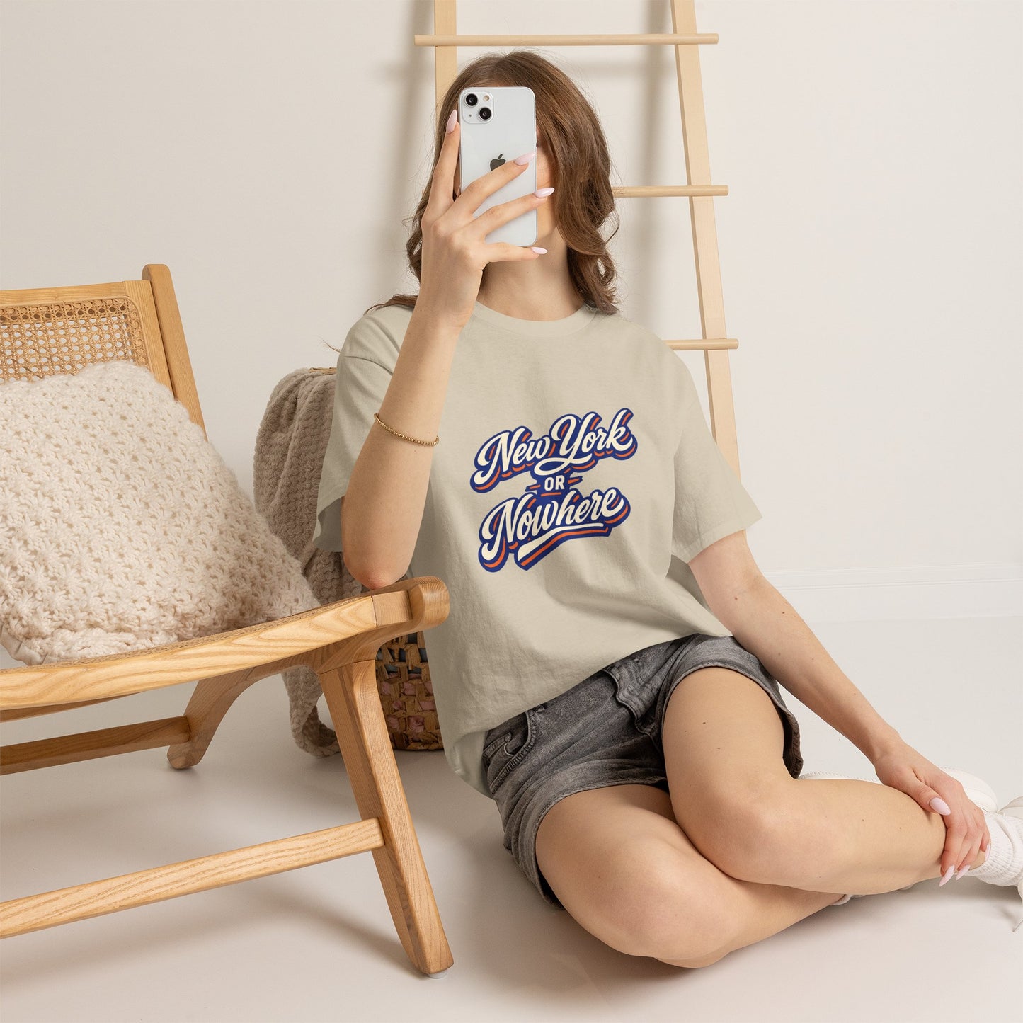 New York or Nowhere T-Shirt | Vintage Script NYC Tee