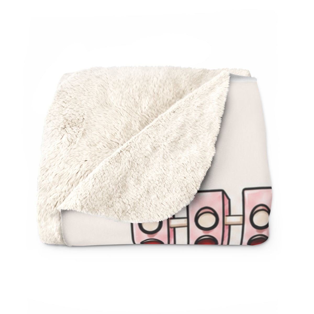 Sherpa Blanket — Pink Racing Icons Throw Formula Inspired
