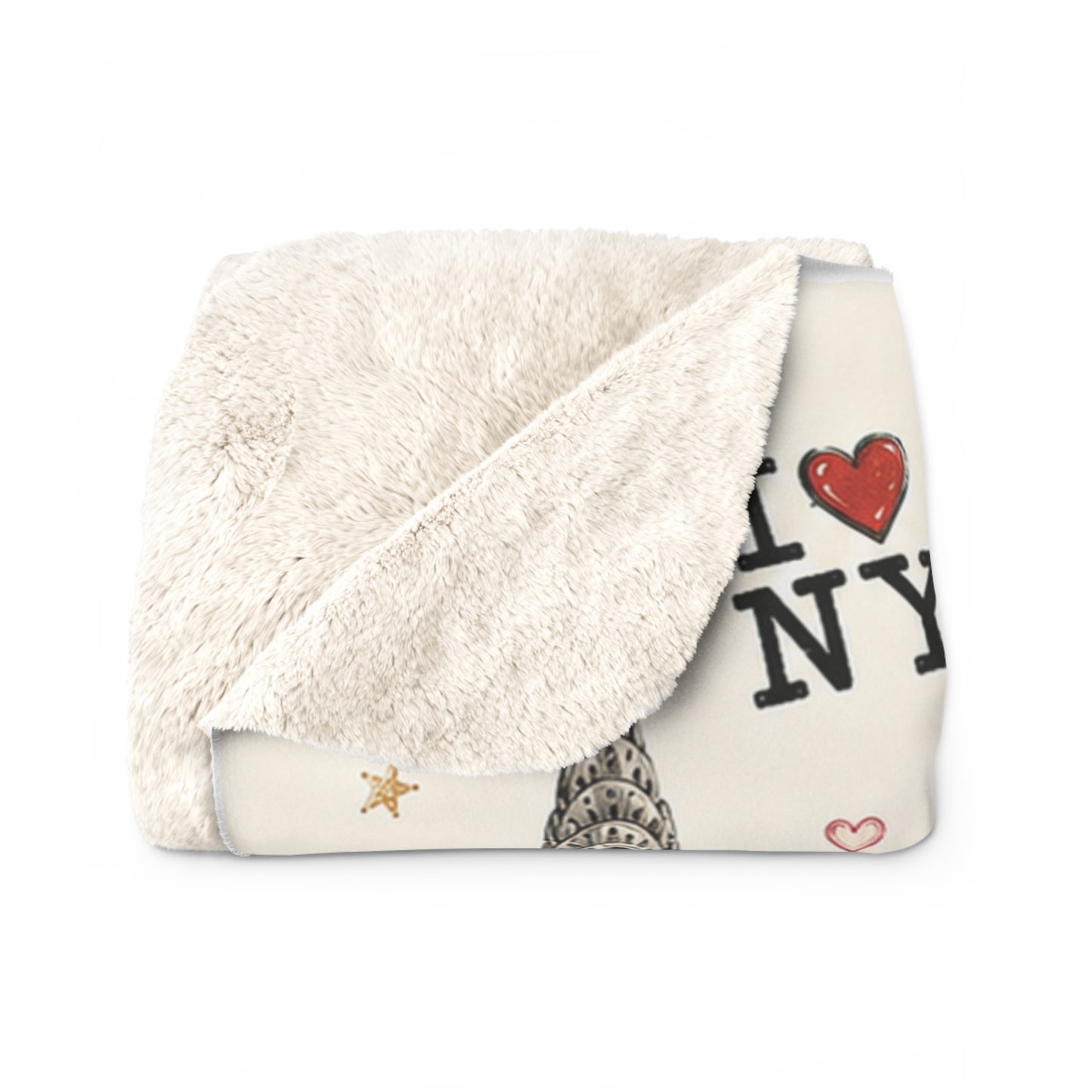New York Christmas Sherpa Blanket