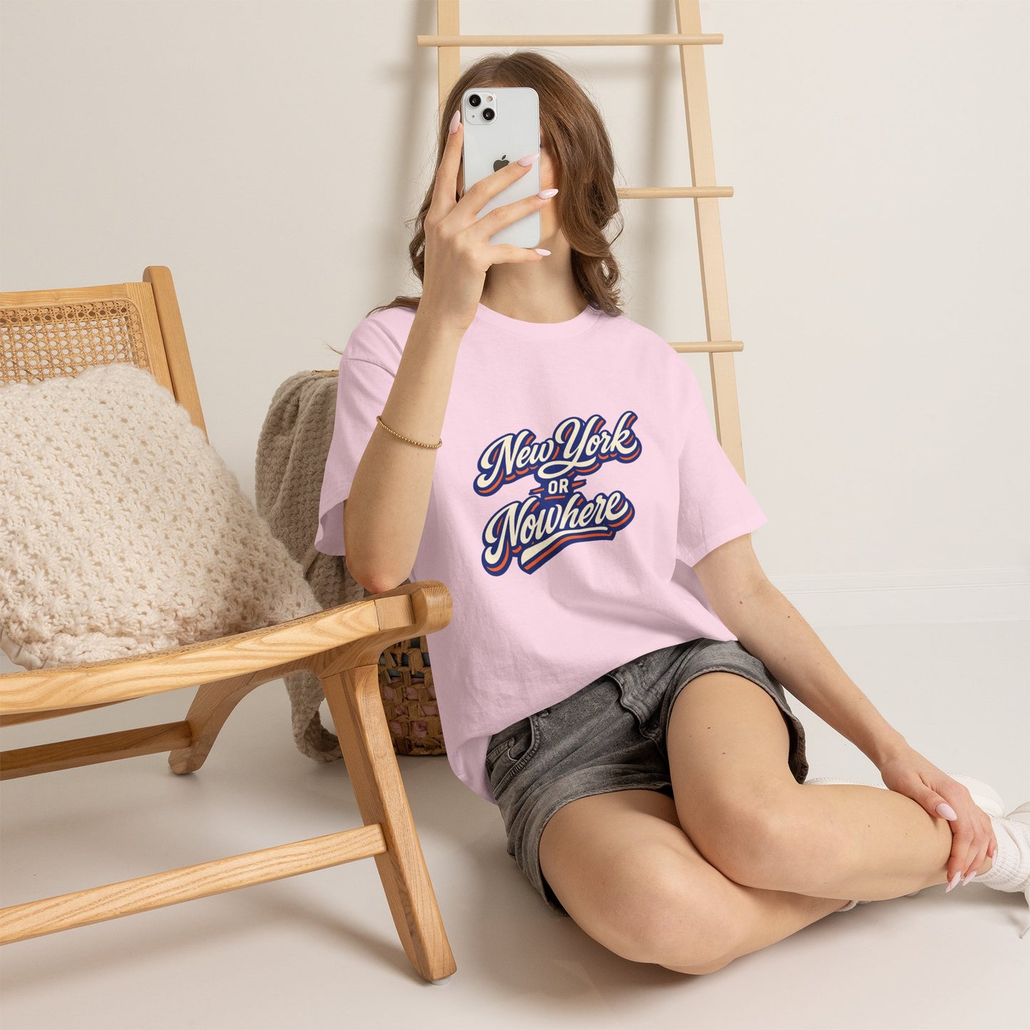 New York or Nowhere T-Shirt | Vintage Script NYC Tee