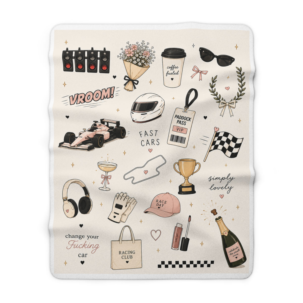 Racing Icons Sherpa Fleece Blanket — Formula Inspired